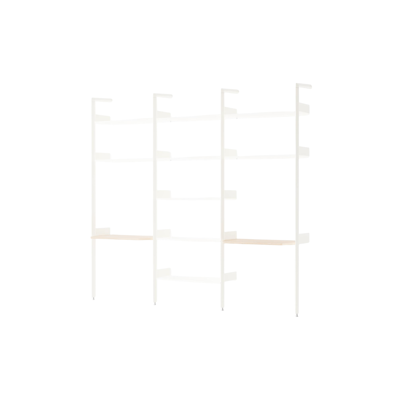 &Tradition Rombe IF2 &IF4 & IF5 Shelving Configuration In Lacquered Oak/Alabaster