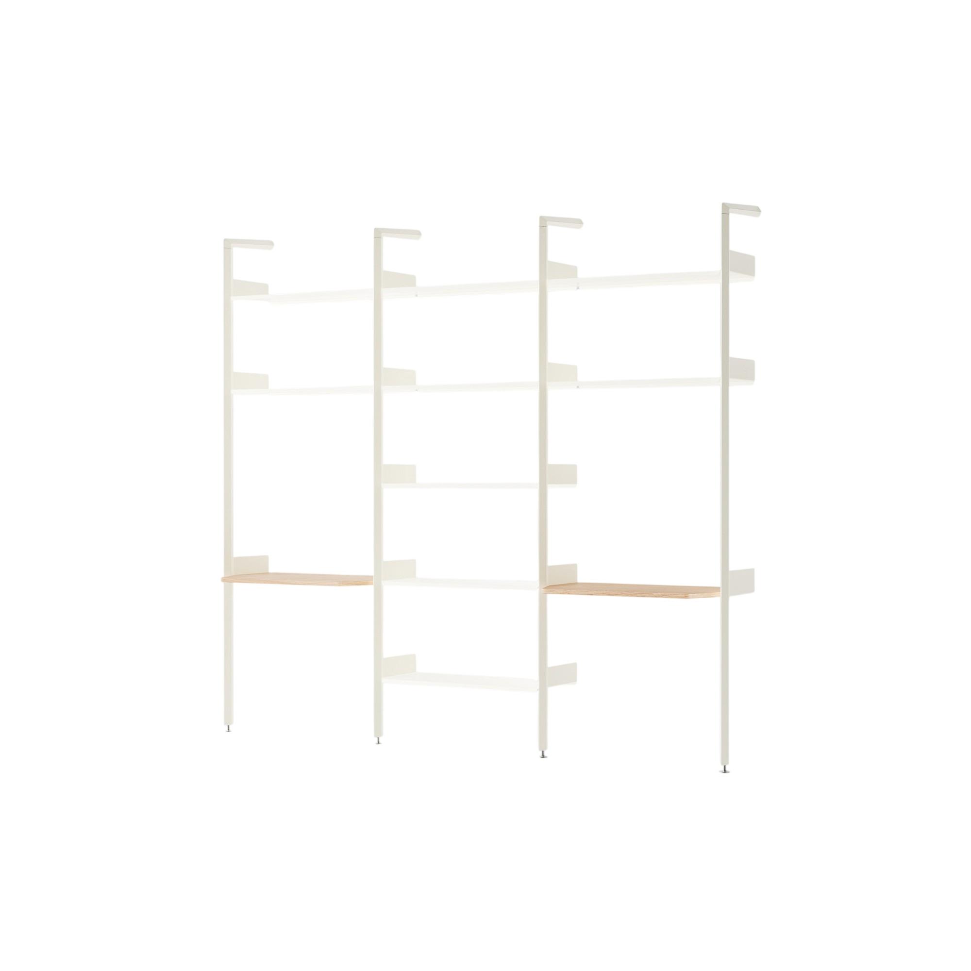 &Tradition Rombe IF2 &IF4 & IF5 Configurazione Scaffalatura in Rovere Laccato/alabastro