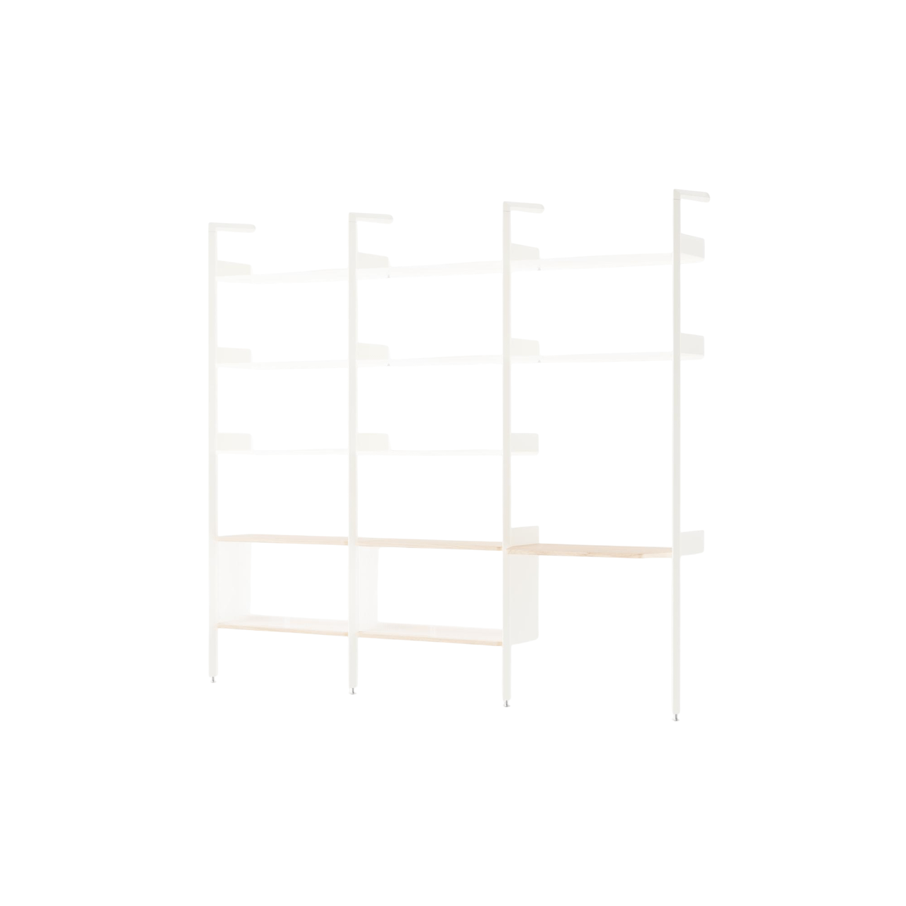 &Tradition Rhomb IF3 &IF5 & IF6 Shelving Configuration J Lacquered Oak/Alabaster