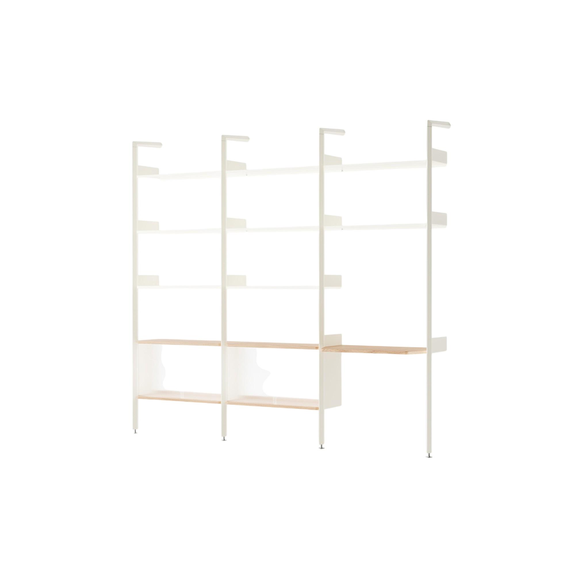 &Tradition Rhomb IF3 &IF5 & IF6 Configurazione Scaffalatura J Rovere laccato/Alabastro