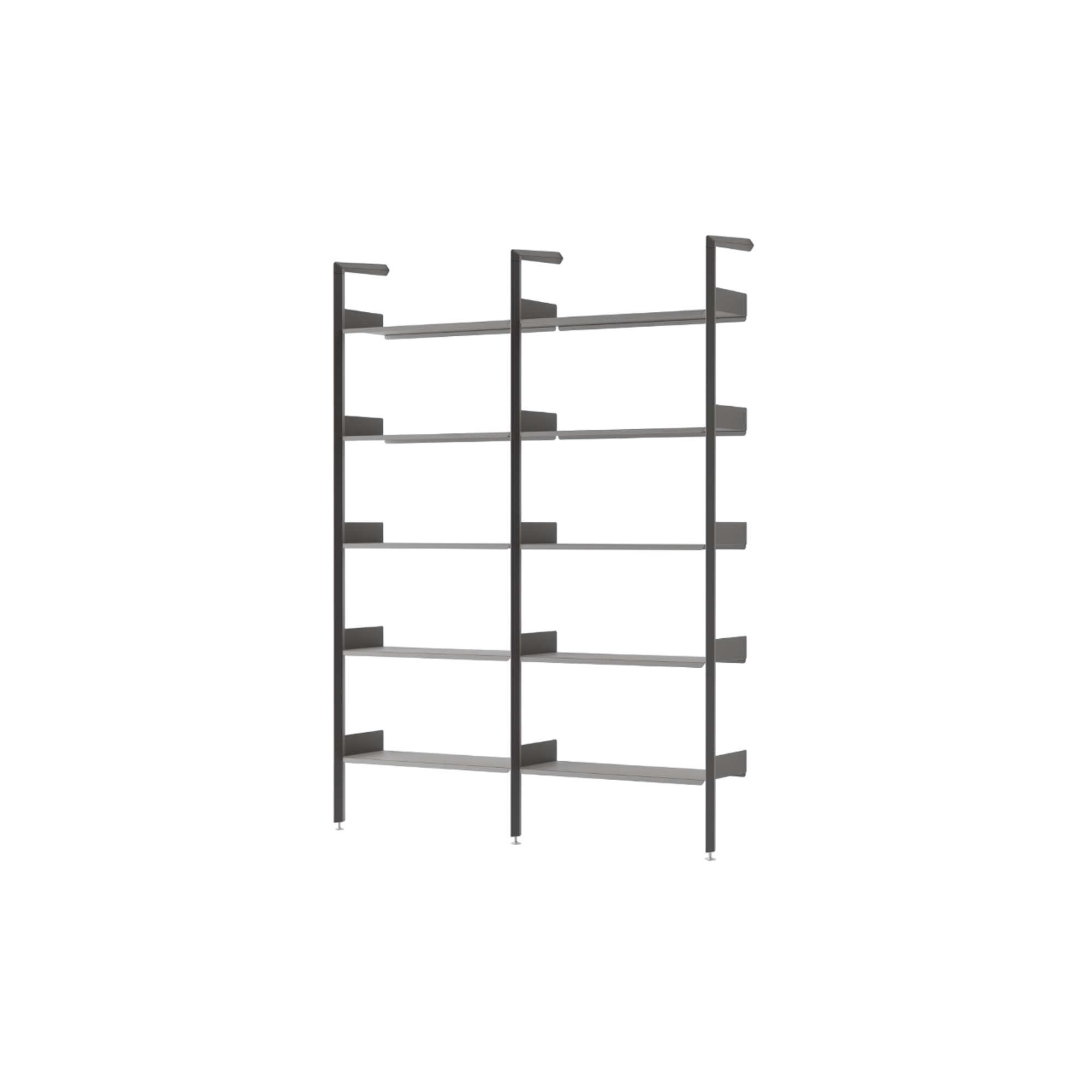 &Tradition Rombe IF1 &IF4 Shelving Configuration A Lacquered Walnut/Anthracite