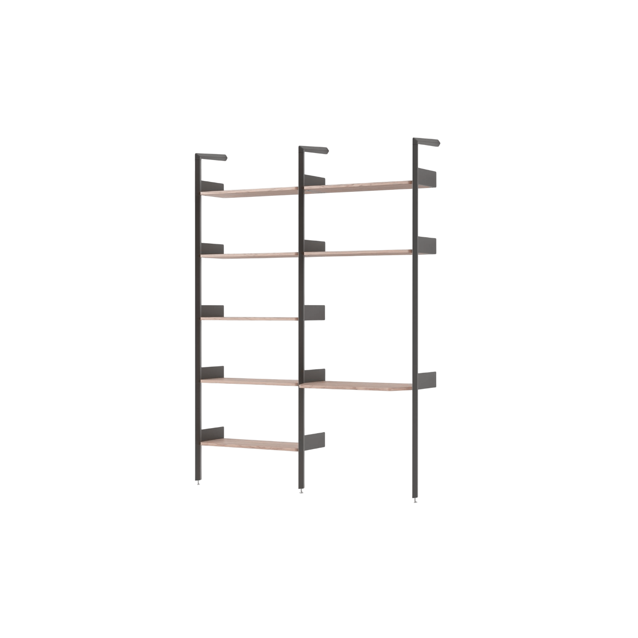 &Tradition Rhomb IF1 &IF5 Shelving Configuration B Lacquered Walnut