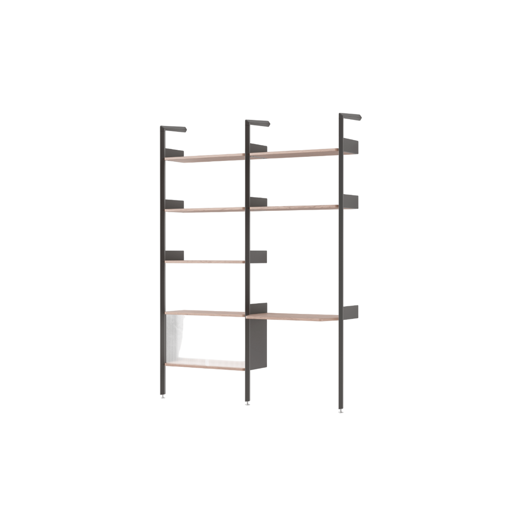 &Tradition Rhomb IF2 &IF6 Shelving Configuration D Lacquered Walnut