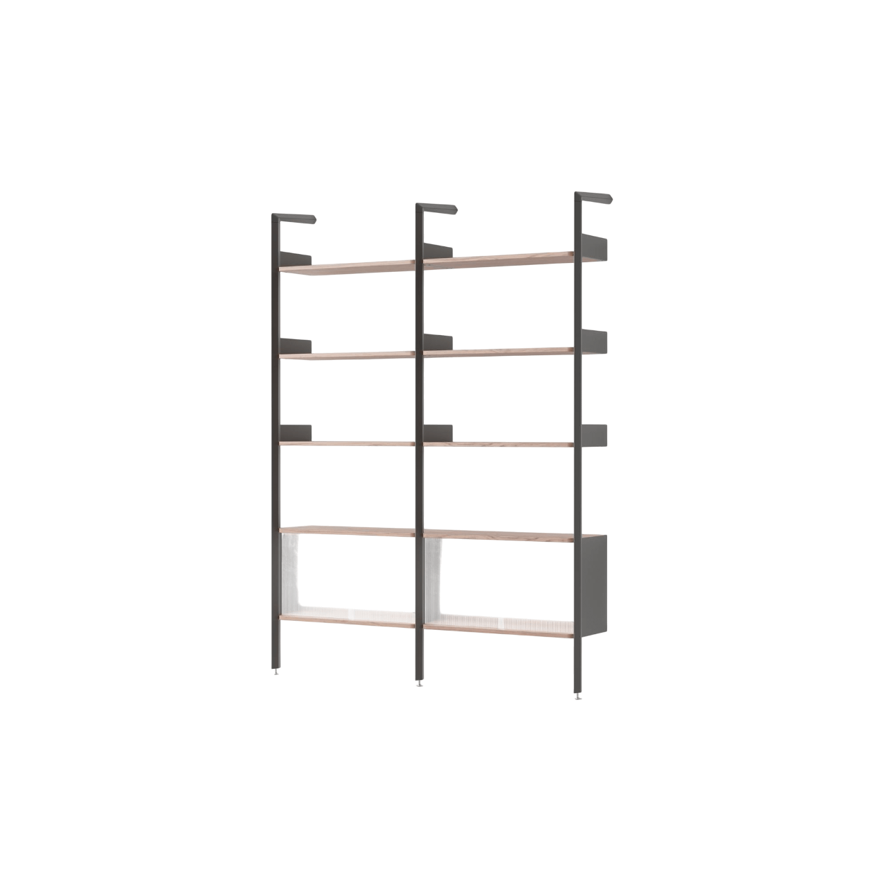 &Tradition Rombe IF3 &IF6 Shelving Configuration E Lacquered Walnut/Anthracite