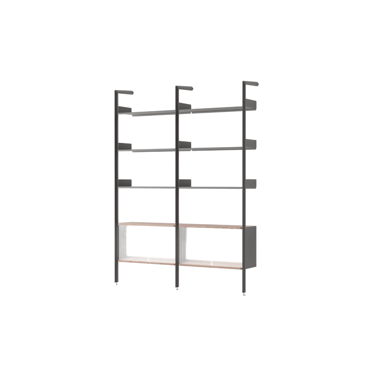 &Tradition Rhomb IF3 &IF6 Shelving Configuration E Lacquered Walnut
