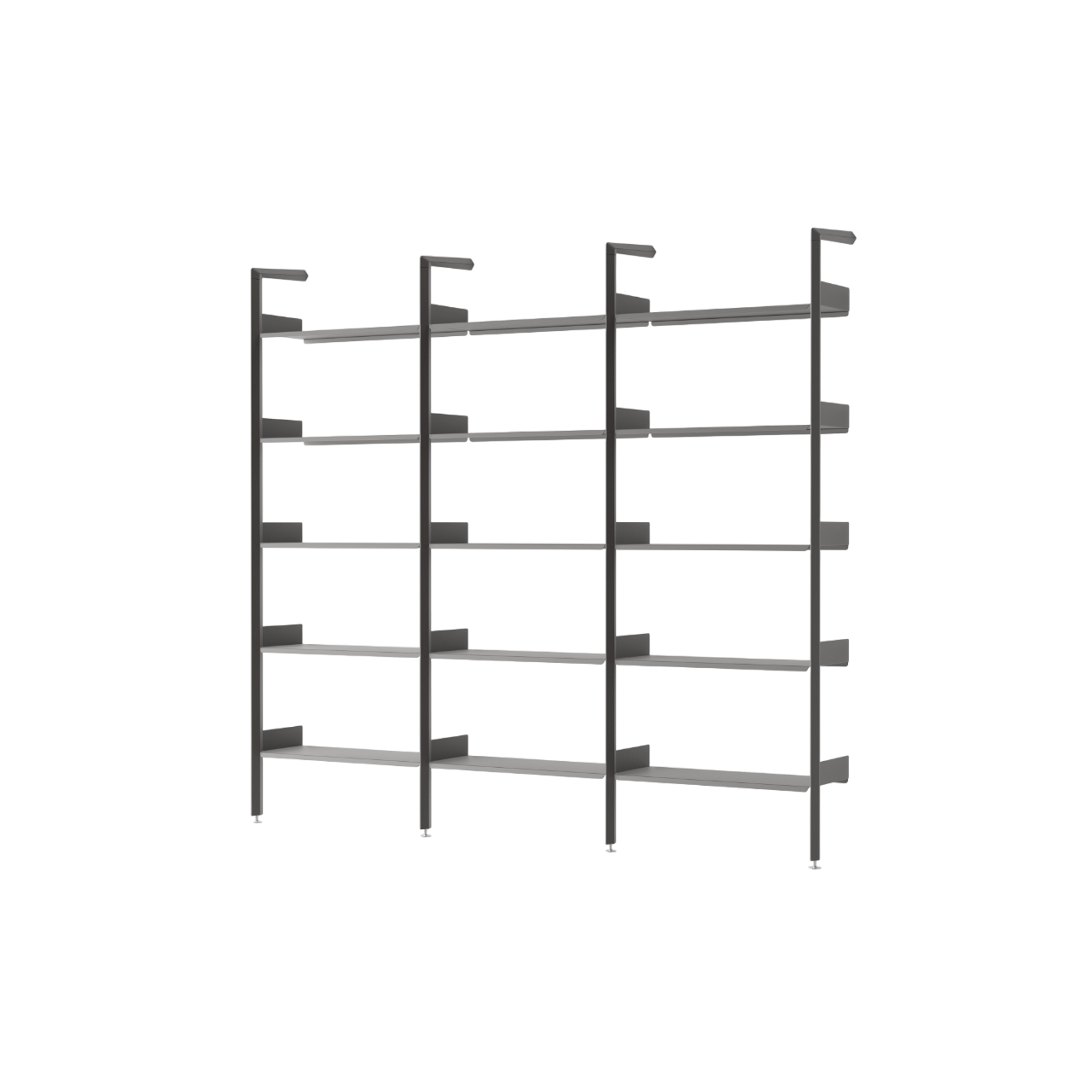 &Tradition Rombe IF1 &IF4 & IF4 Shelving Configuration F Lacquered Walnut/Anthracite