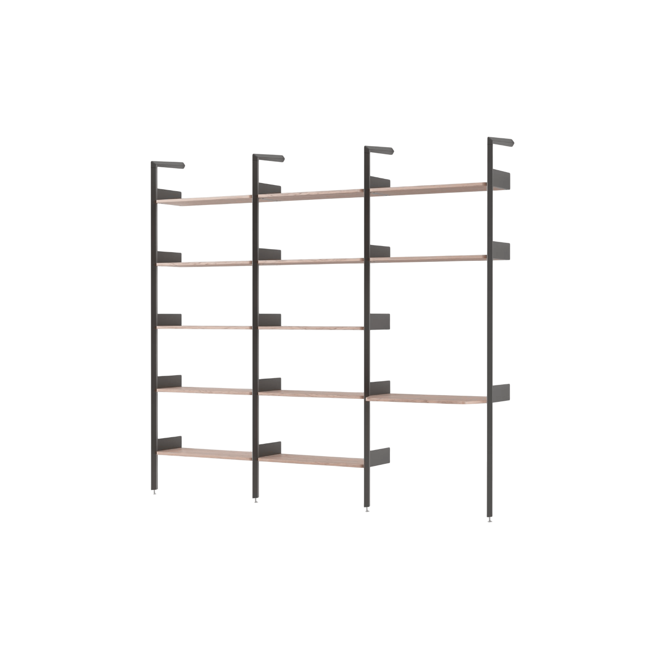 &Tradition Rhomb IF1 &IF4 & IF5 Shelving Configuration G Lacquered Walnut