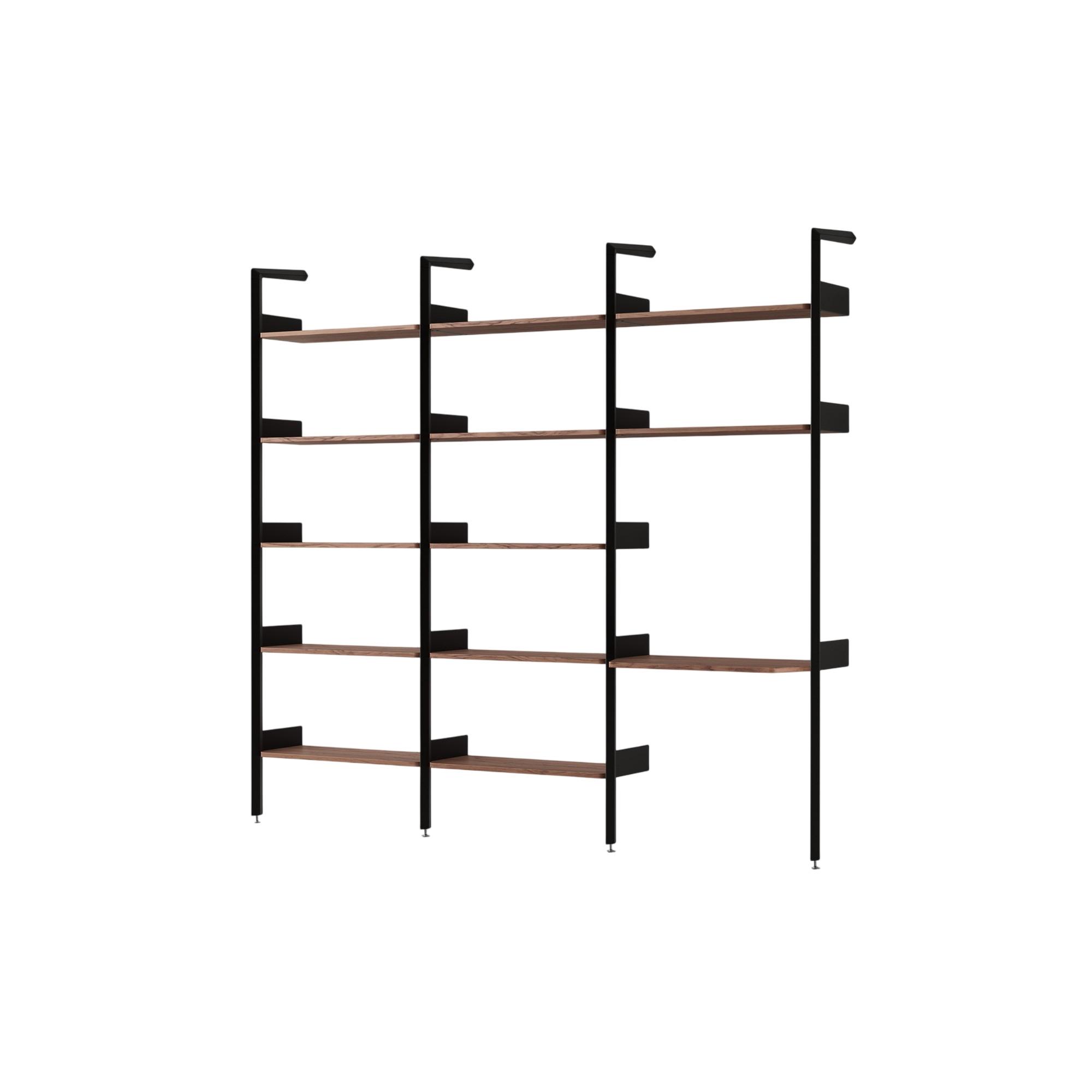 &Tradition Rhomb IF1 &IF4 & IF5 Configurazione Scaffalatura G Noce Laccato
