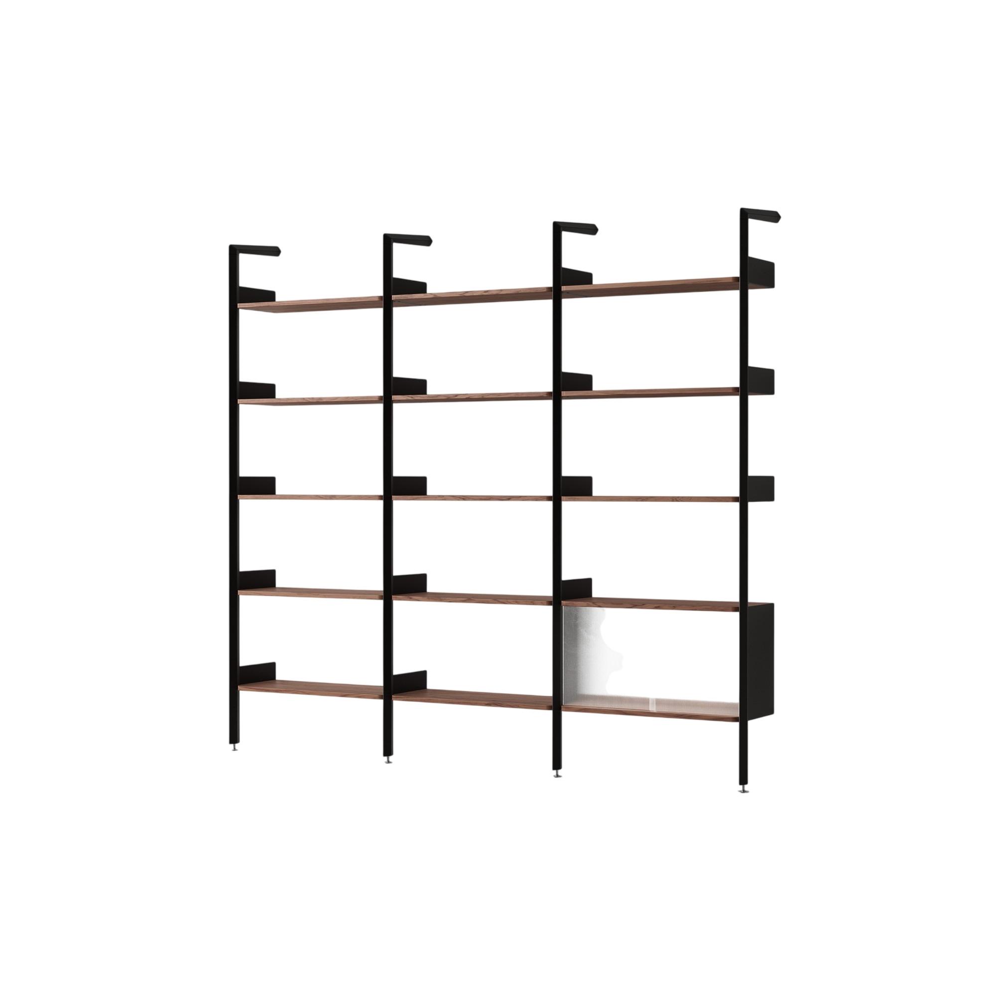 &Tradition Rhomb IF1 &IF4 & IF6 Configurazione Scaffalatura H Noce Laccato