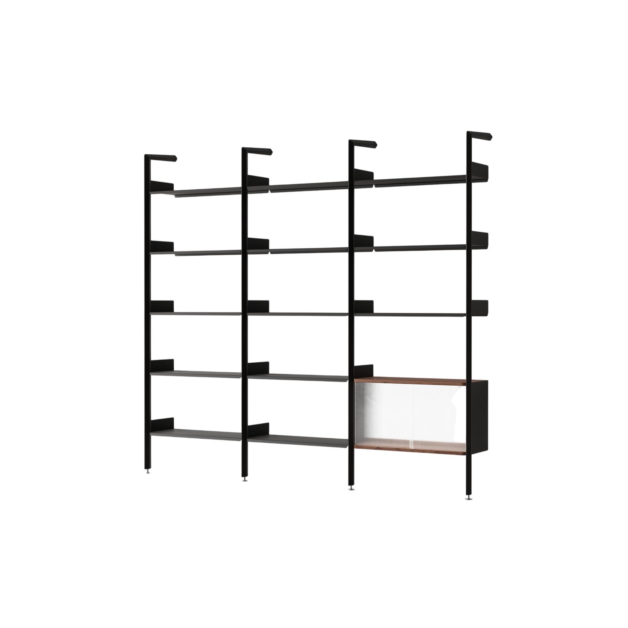 &Tradition Rombe IF1 &IF4 & IF6 Configurazione Scaffalatura H Noce laccato/Antracite