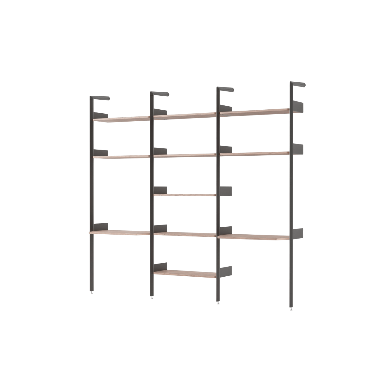 &Tradition Rhomb IF2 &IF4 & IF5 Shelving Configuration In Lacquered Walnut