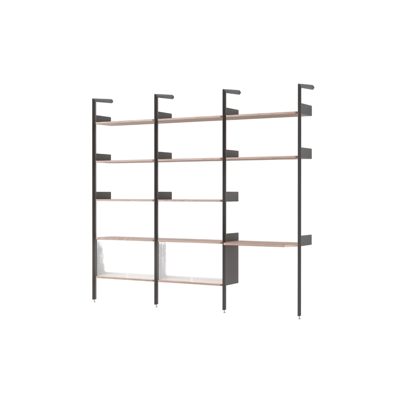 &Tradition Rhomb IF3 &IF5 & IF6 Shelving Configuration J Lacquered Walnut