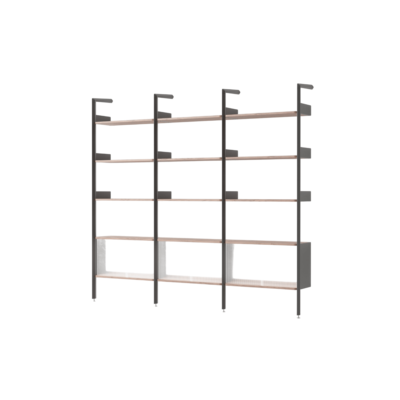 &Tradition Rhomb IF3 &IF6 & IF6 Shelving Configuration K Lacquered Walnut