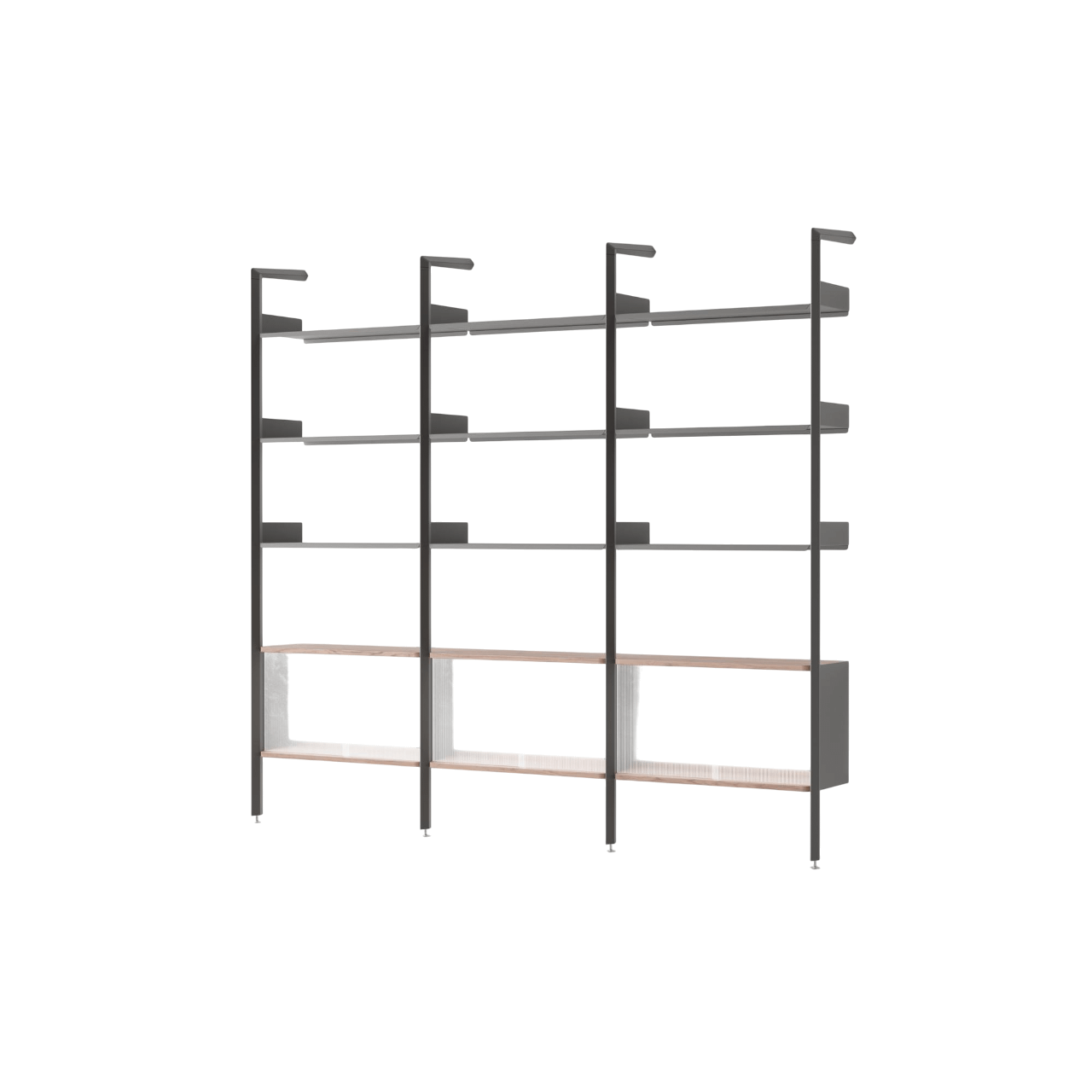 &Tradition Rombe IF3 &IF6 & IF6 Shelving Configuration K Lacquered Walnut/Anthracite