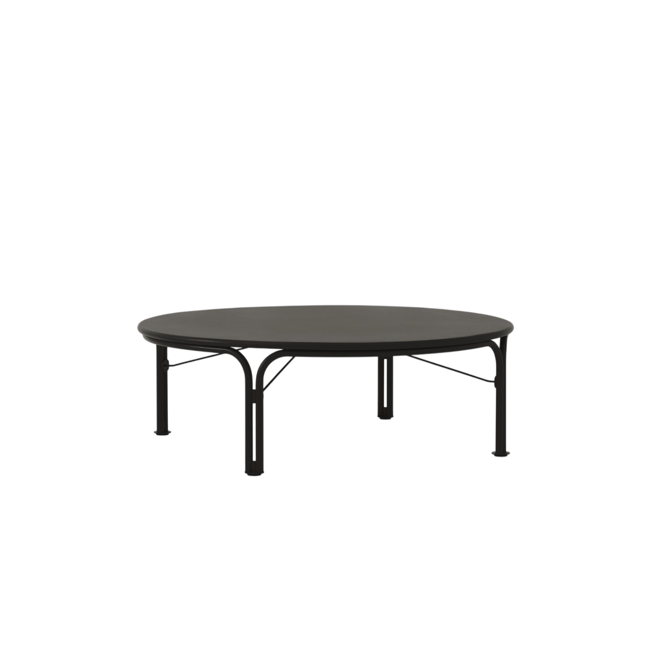 Mesa de centro para exterior &Tradition Thorvald SC109 Ø109 Negro cálido