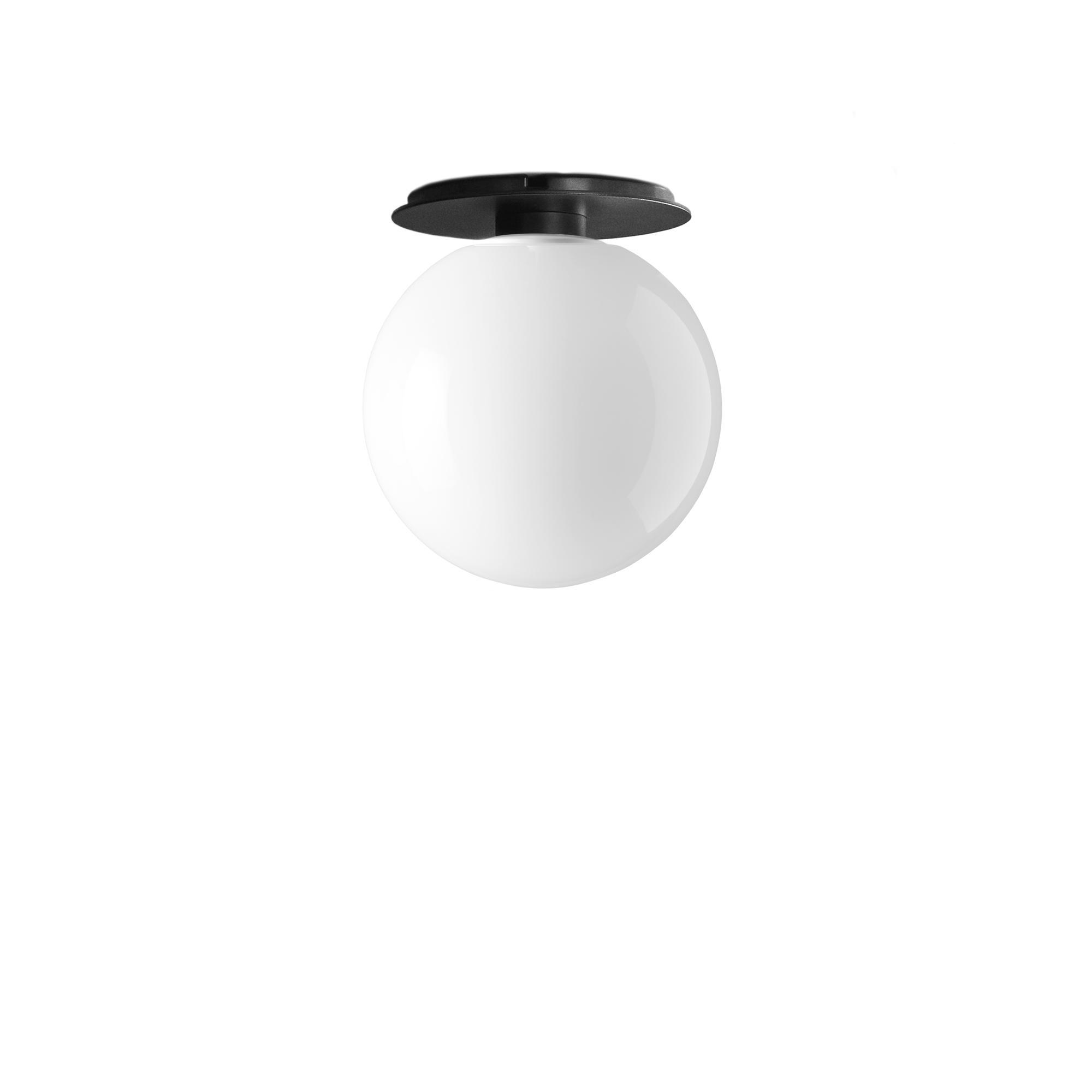 Audo TR Wall Lamp Black Shiny Opal Glass
