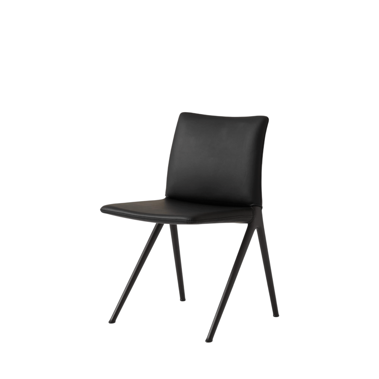 &Tradition Kape IF7 Eetkamerstoel Warm Zwart/ Noble Leder