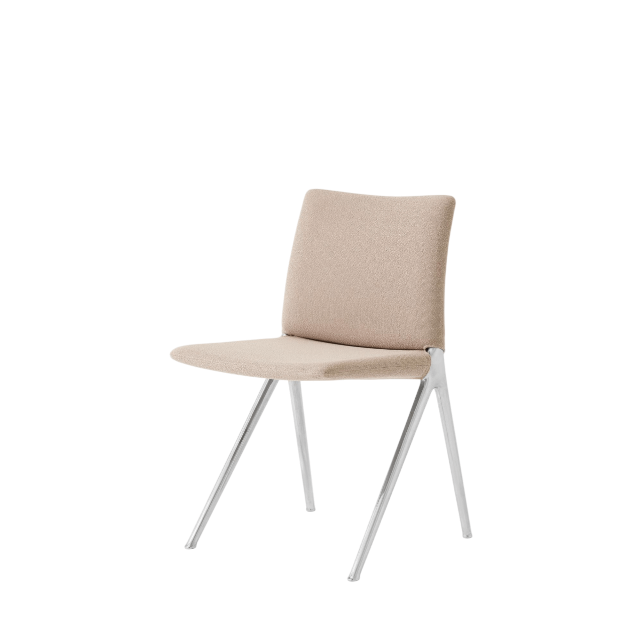 &Tradition Kape IF7 Eetkamerstoel Gepolijst Aluminium/ Grain 61252