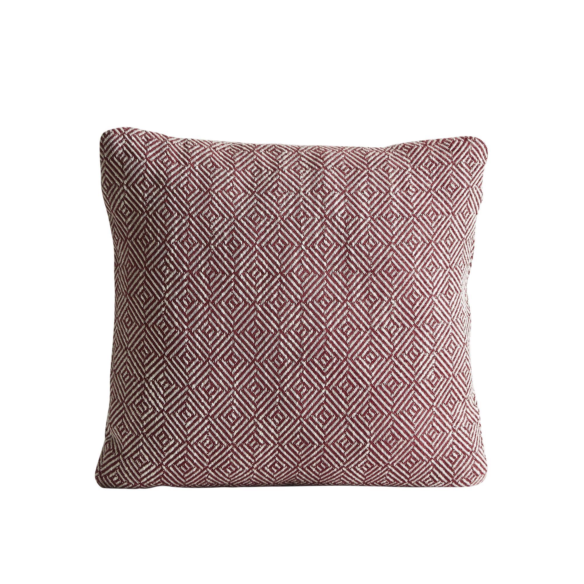 Woud Diamond Pillow Red