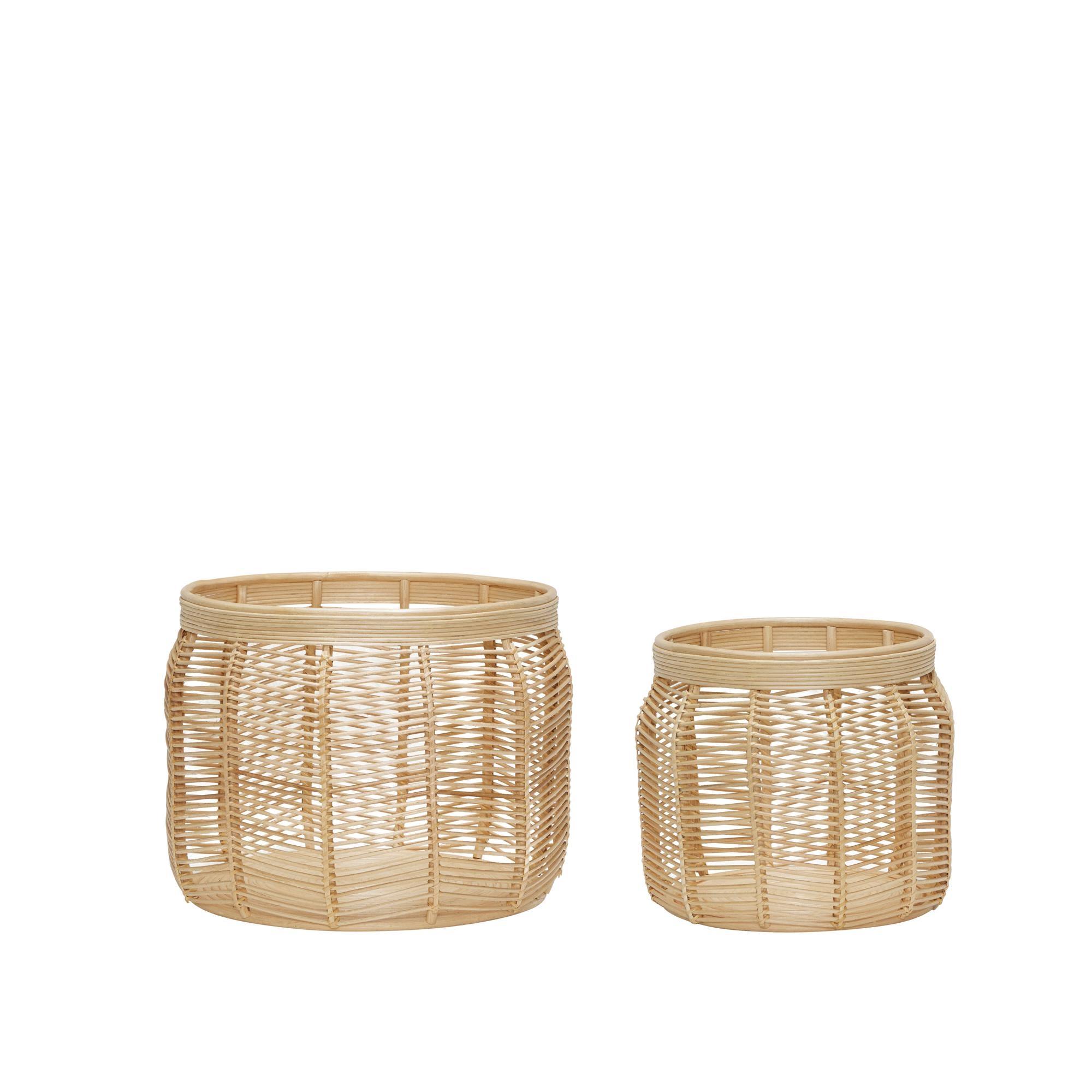 Hübsch Luna Basket Nature Set of 2