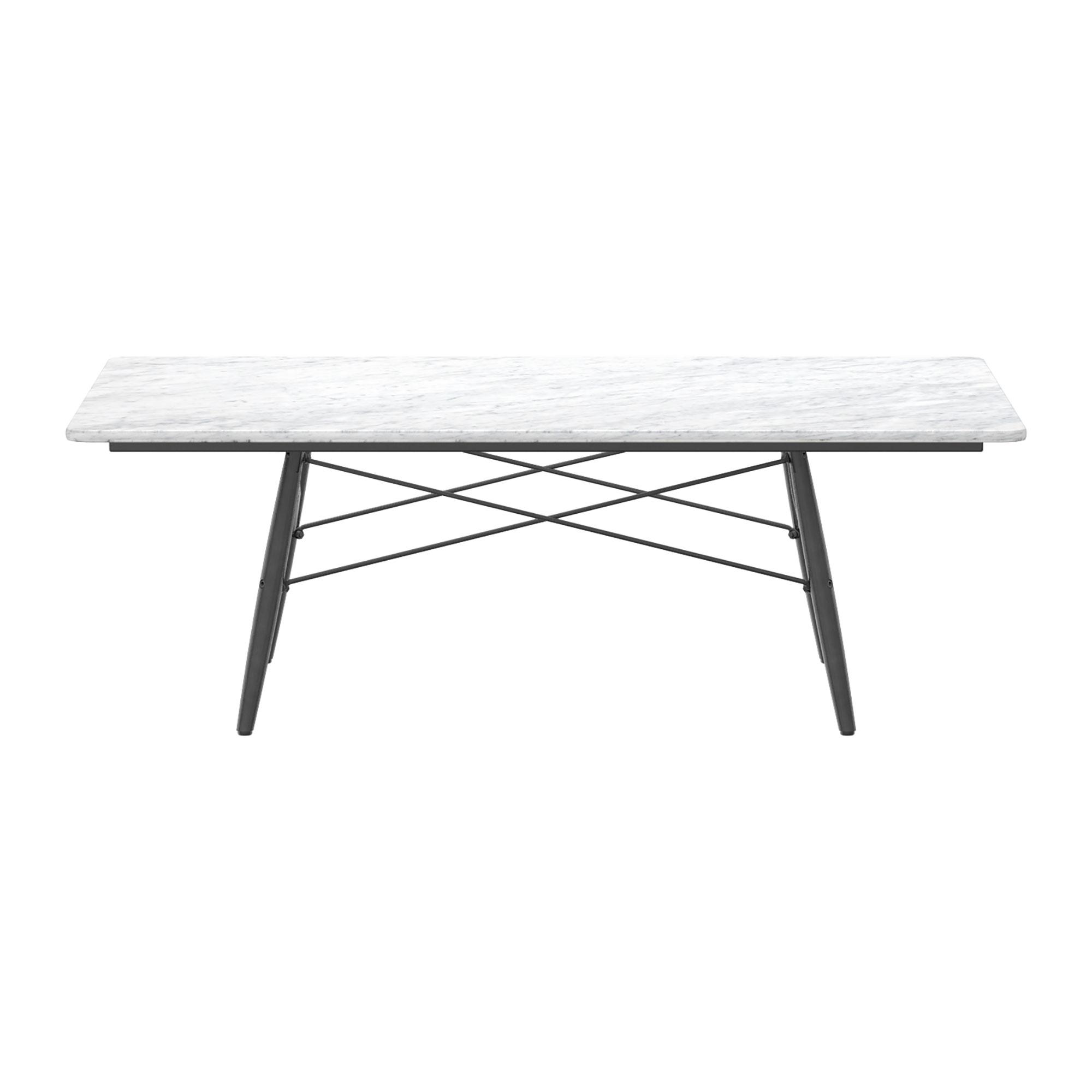 Vitra Eames Coffee Table Rectangular White Marble/Black Ash