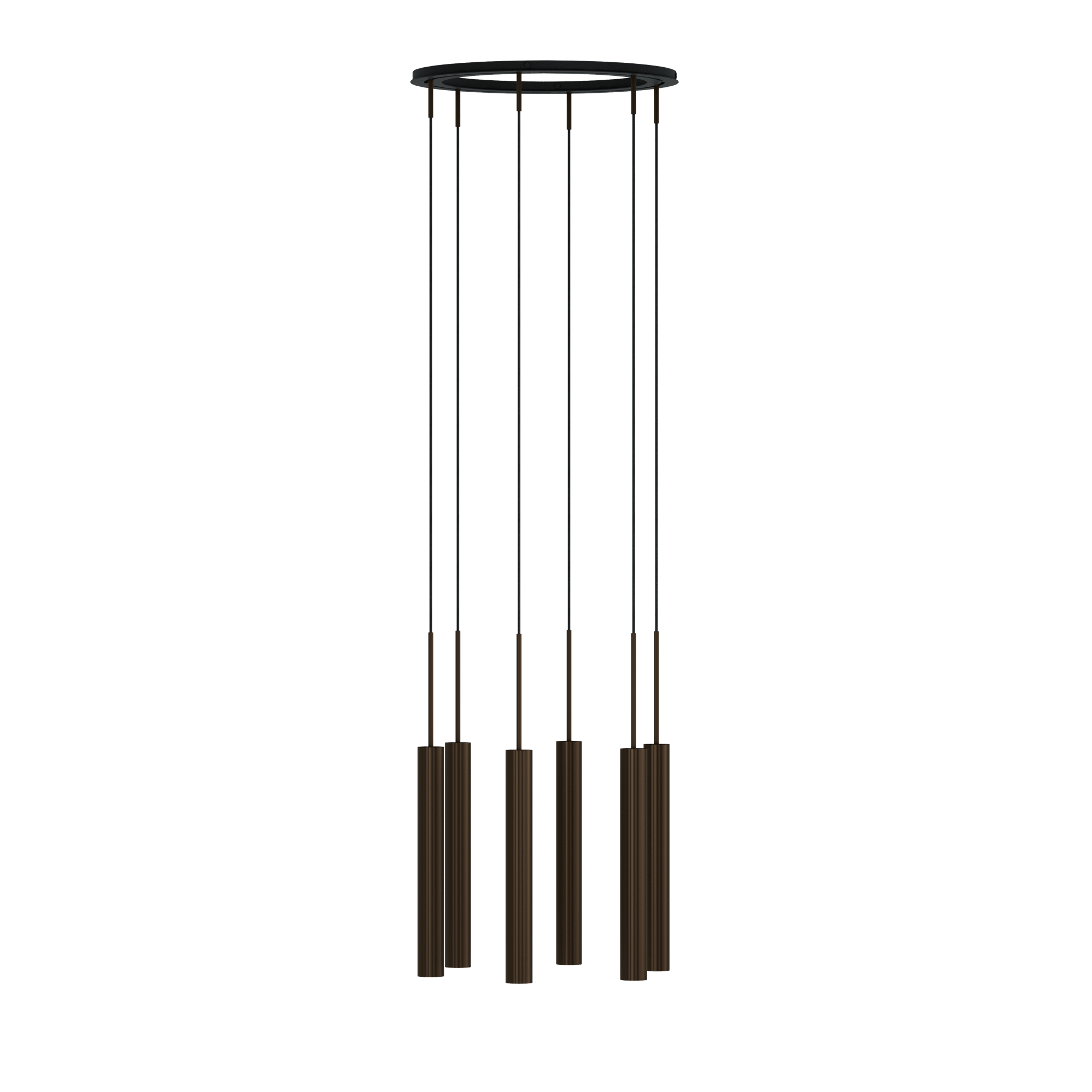 Lustre Tubulaire Audo 6 Aluminium/ Bronze Anodisé