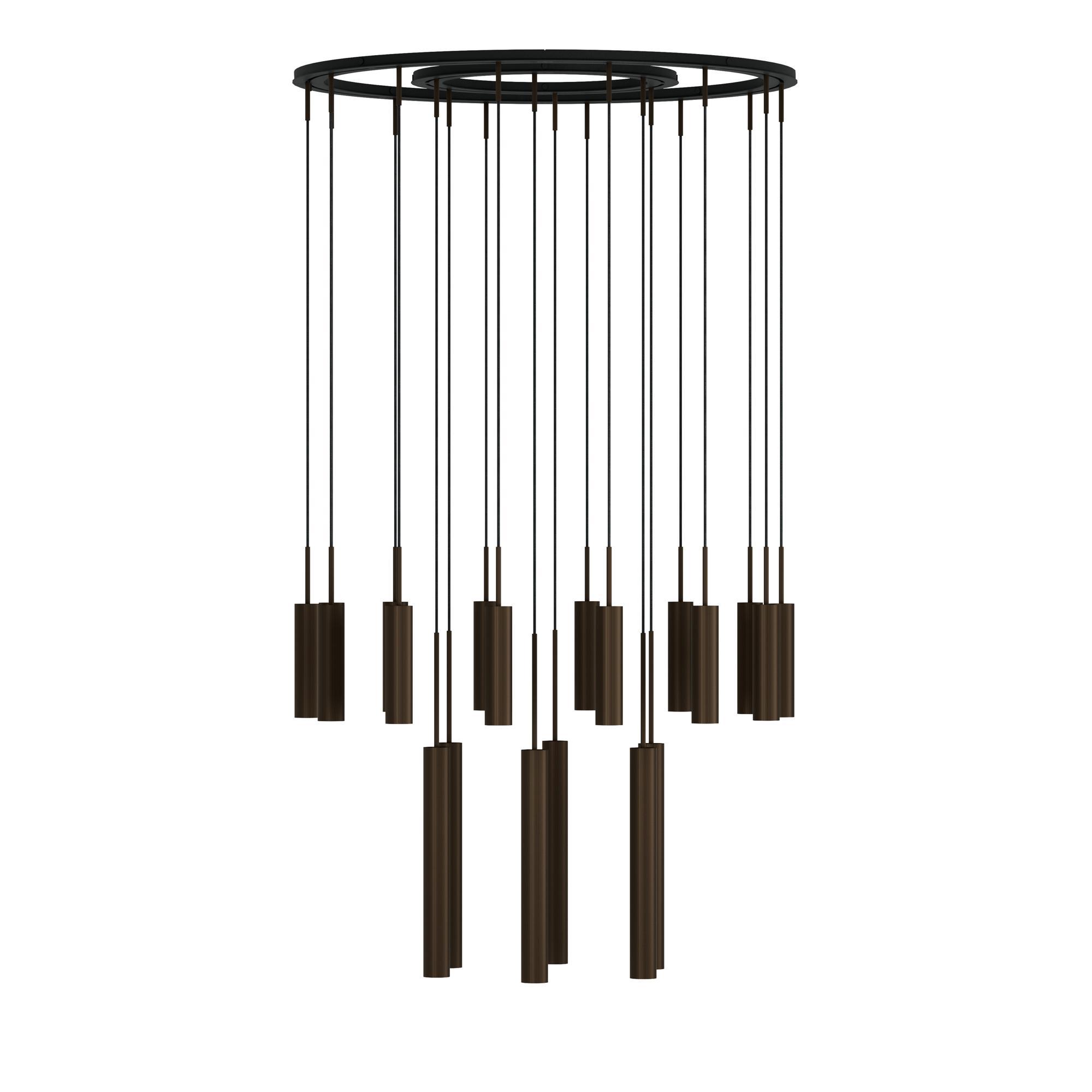 Lustre Tubulaire Audo 20 Aluminium/ Bronze Anodisé