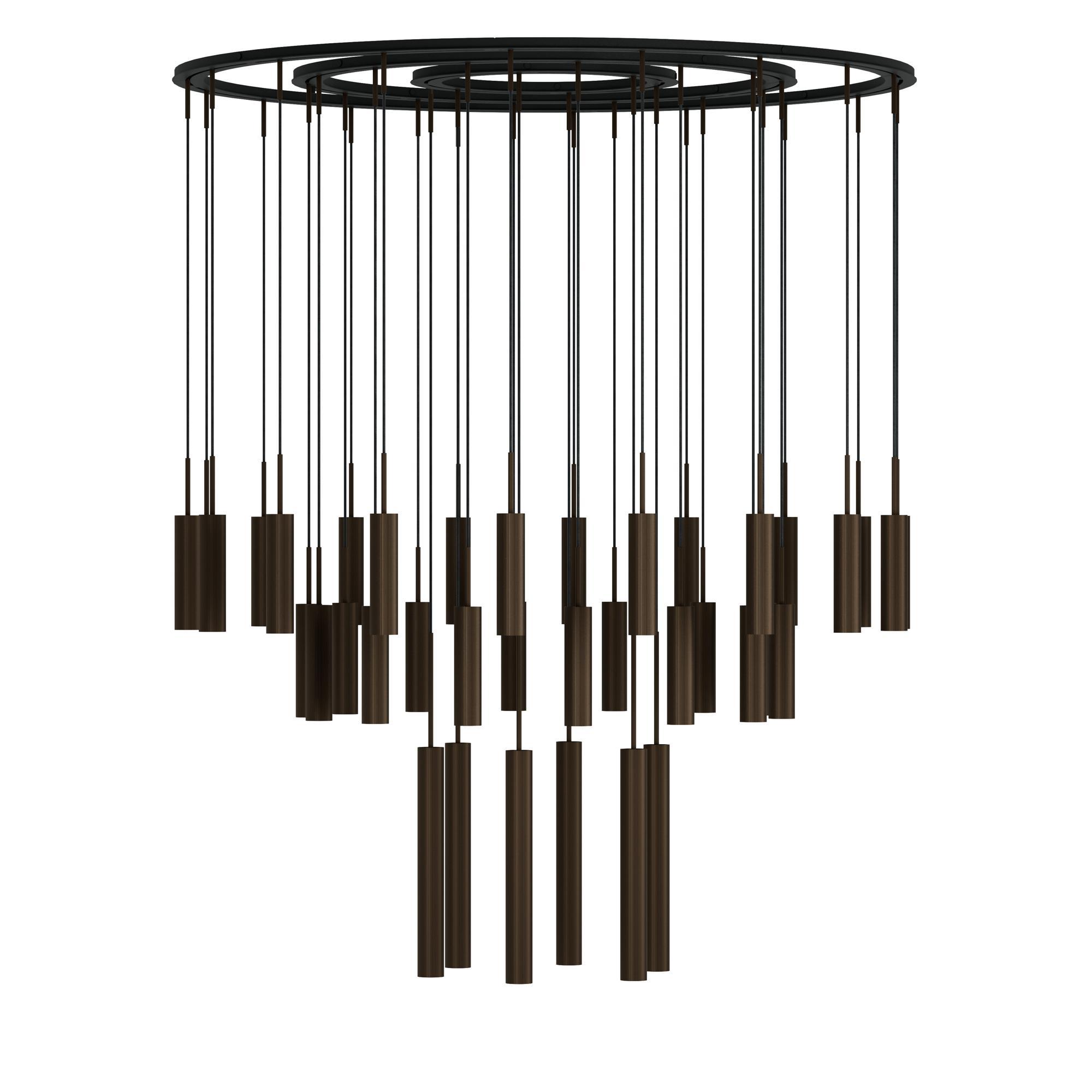 Lustre Tubulaire Audo 38 Aluminium/ Bronze Anodisé