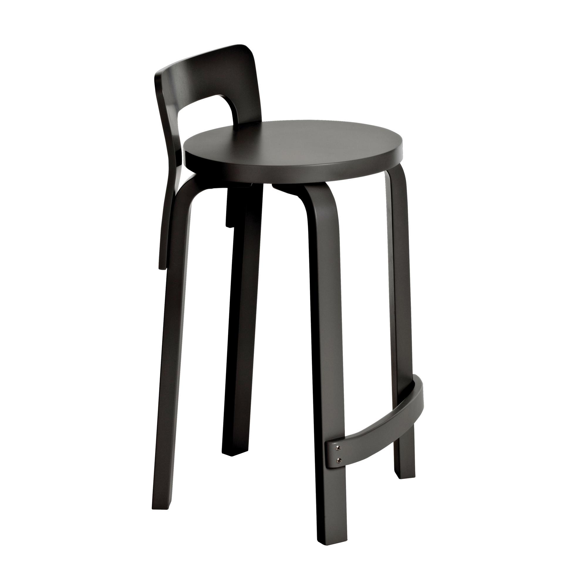 artek K65 Barhocker Schwarz