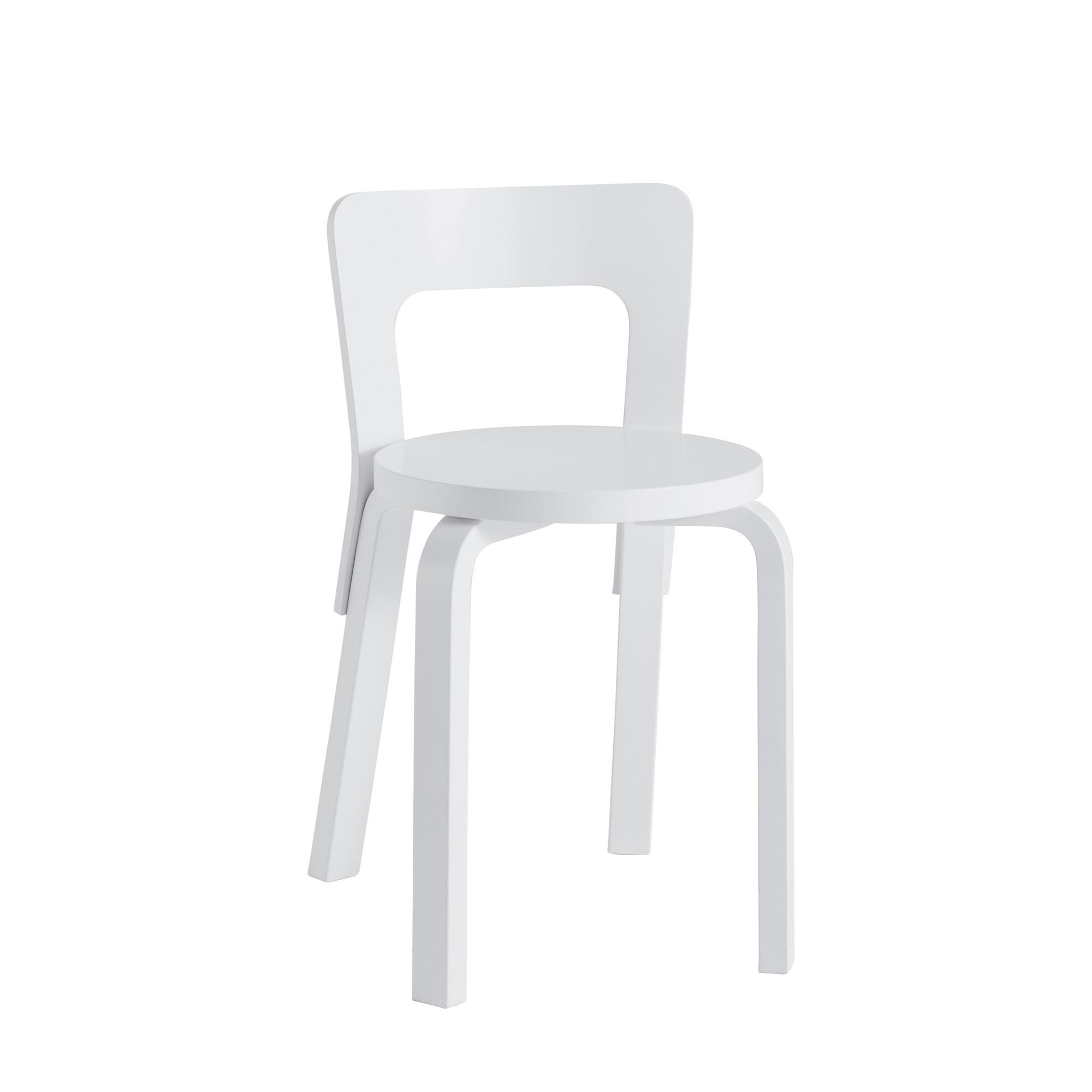 artek 65 Sedia da Pranzo Bianco