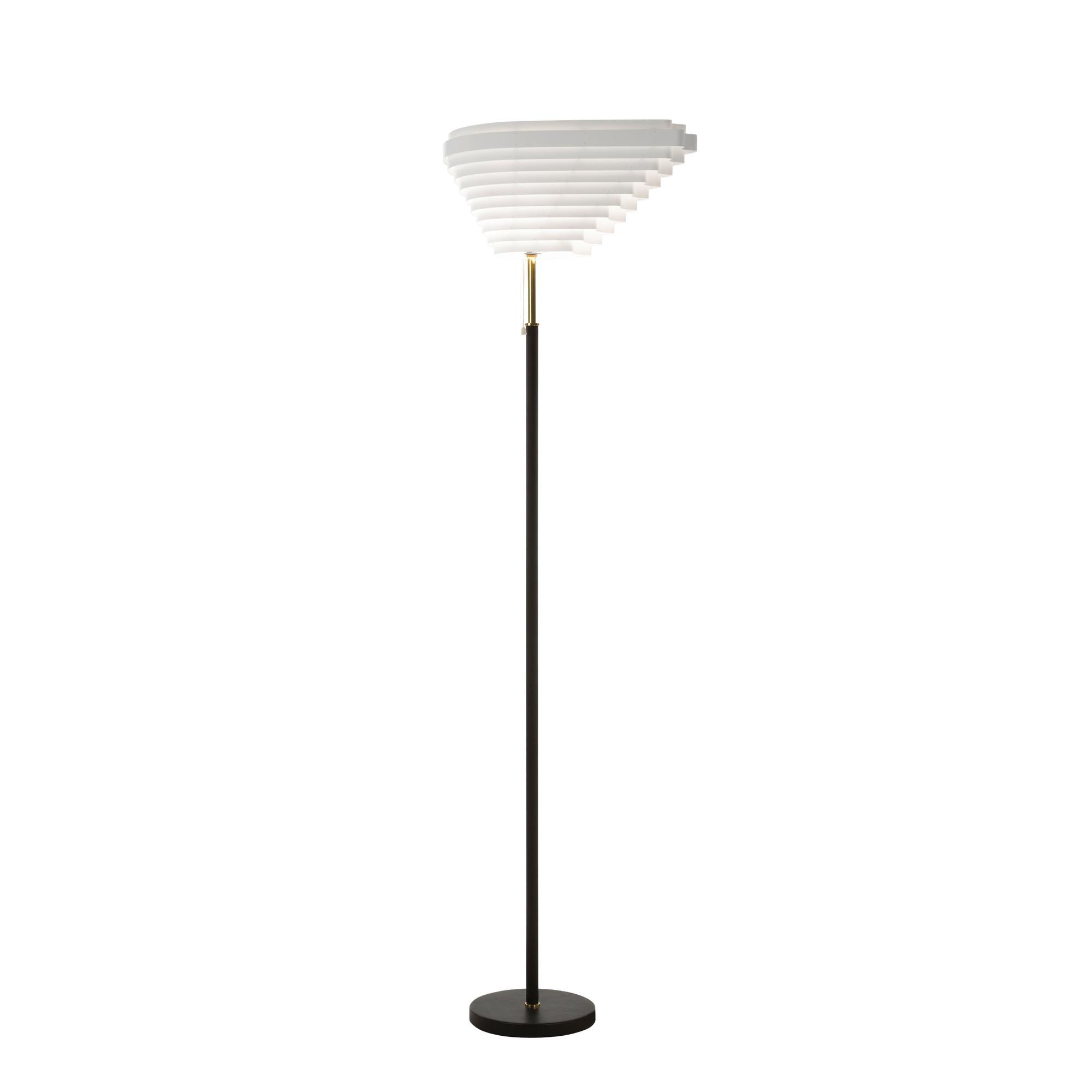 Artek A805 Engelenvleugel vloerlamp gepolijst messing