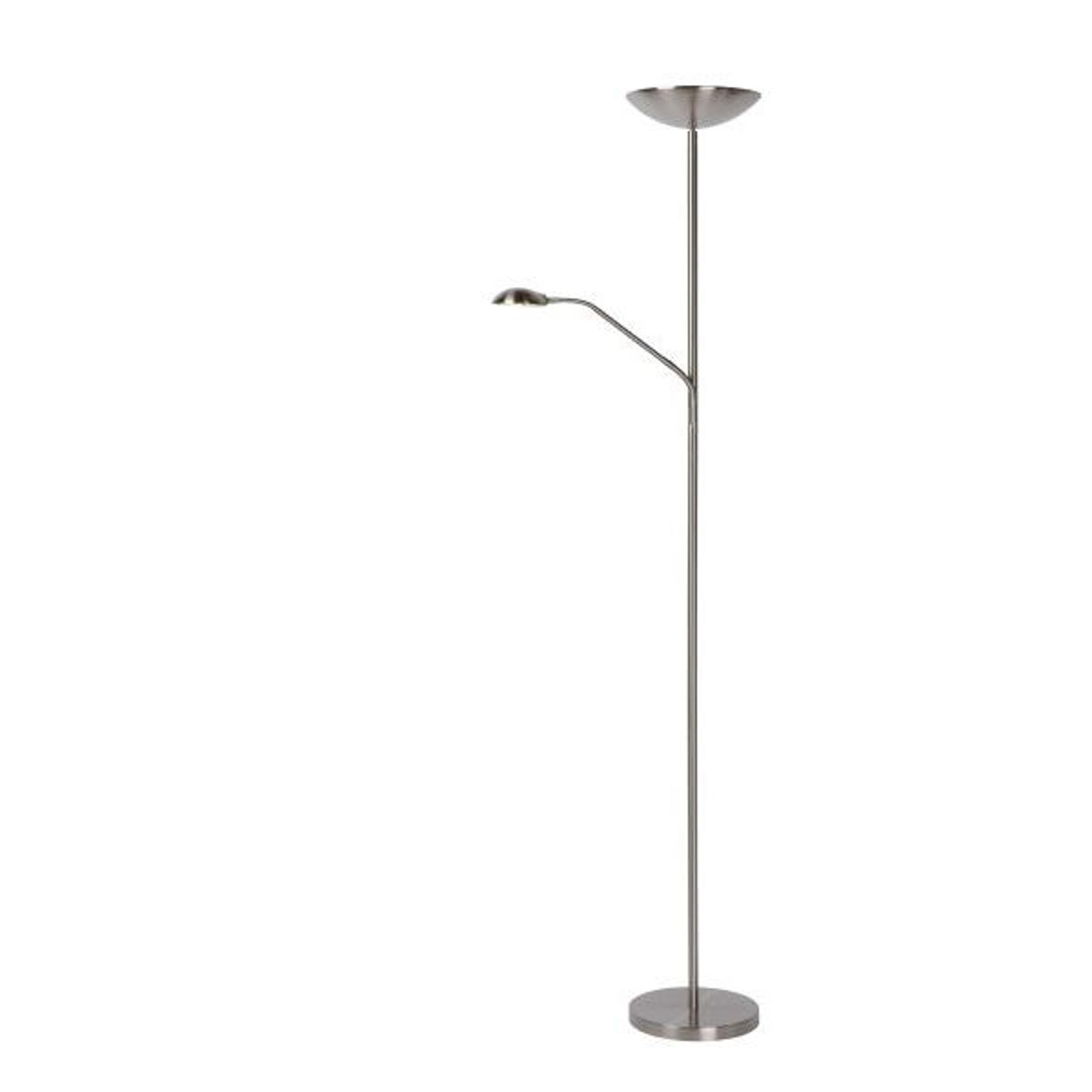 Lucide Zenith Floor Lamp Satin/ Chrome