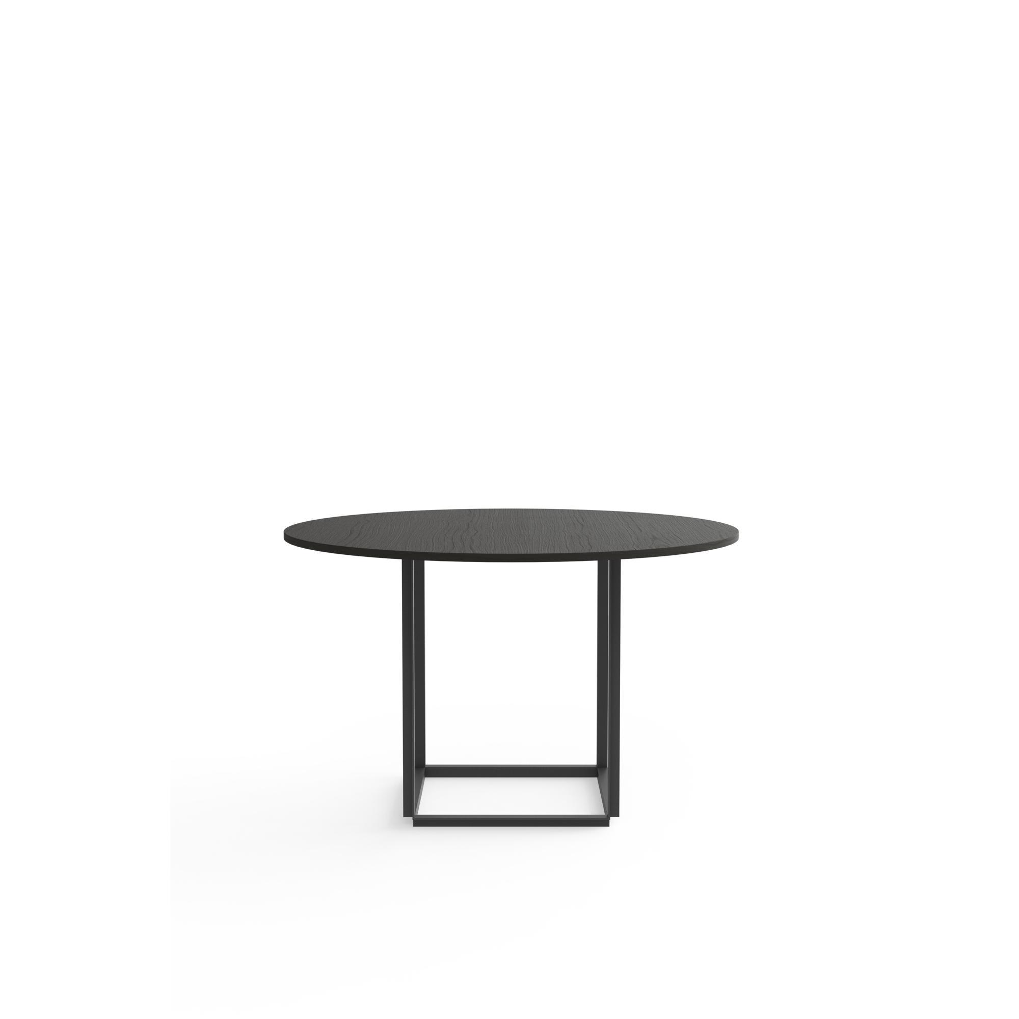 New Works Florence Dining Table Ø120 Black w. Black Frame