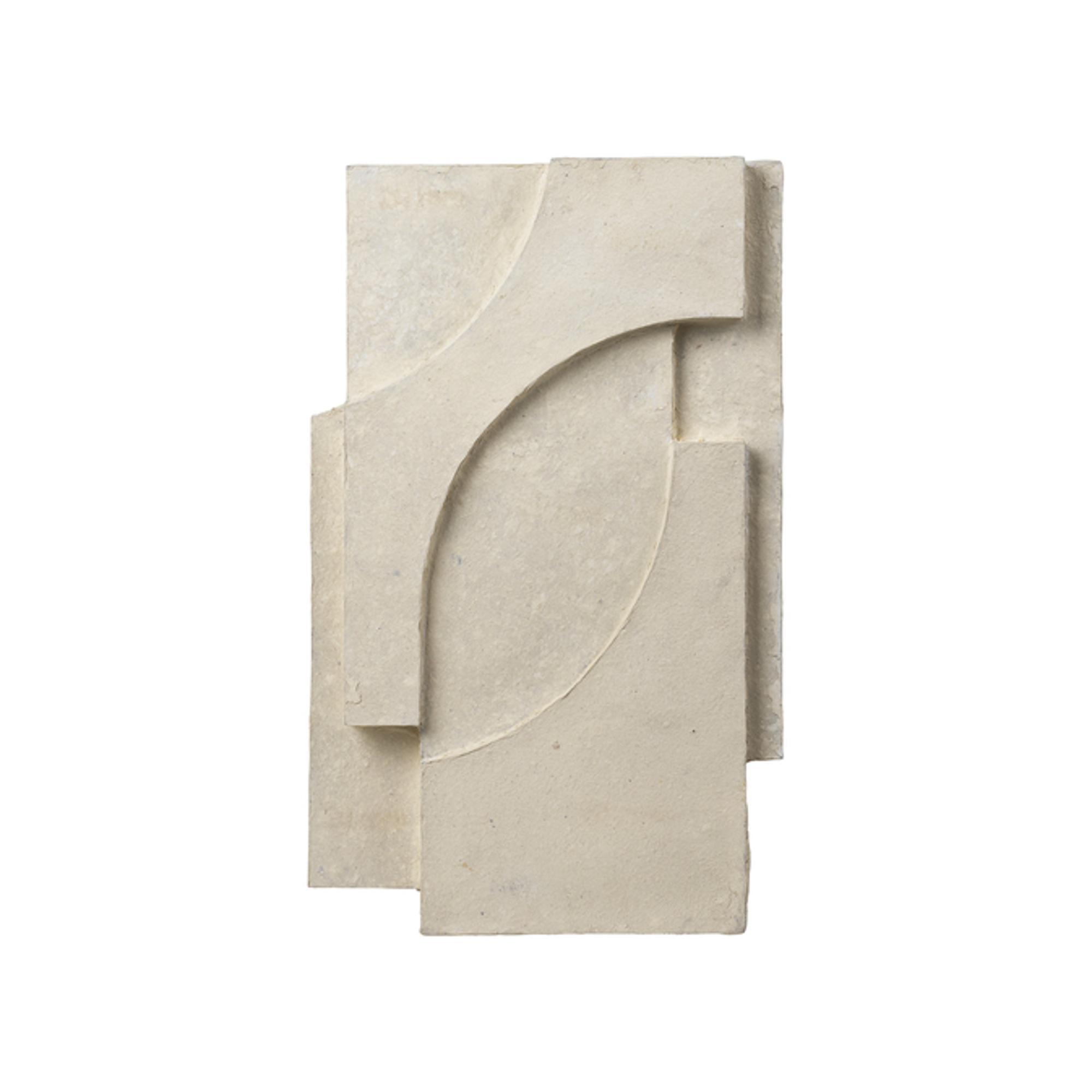 Kristina Dam Studio Serif Relief Wall Decoration Off White