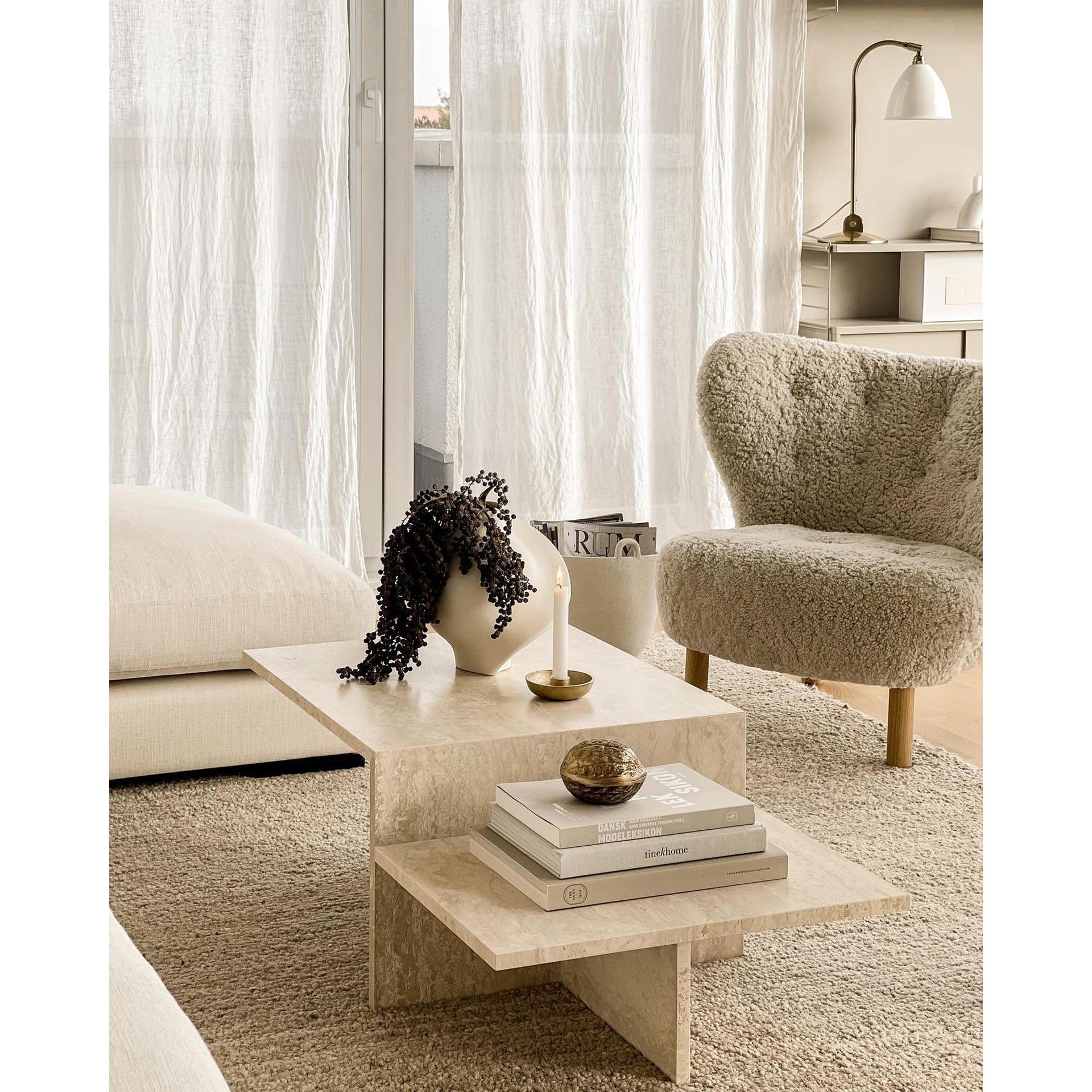 Ferm Living Distinct Coffee Table Travertine H35