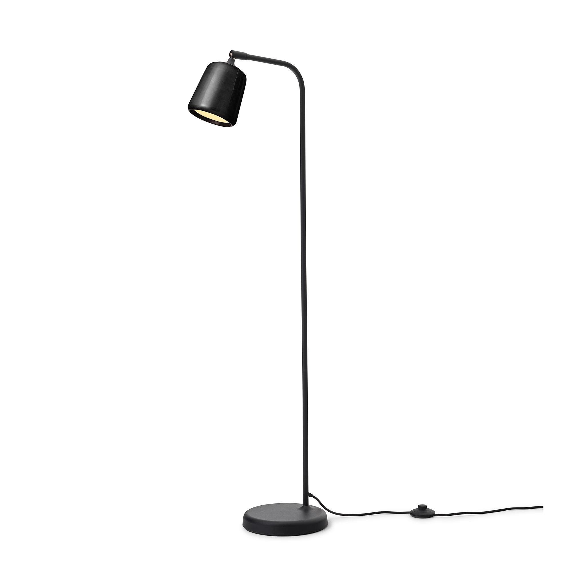 New Works Material Floor Lamp Black Marble