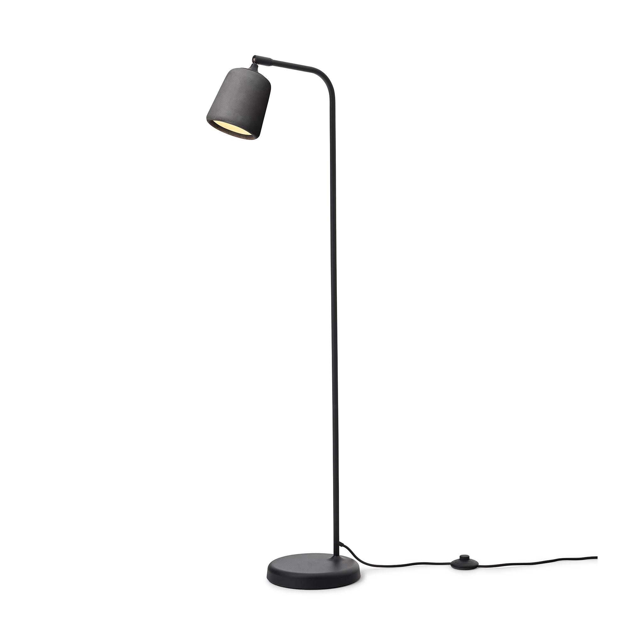 New Works Material Lampa Stojąca z Szarego Cementu