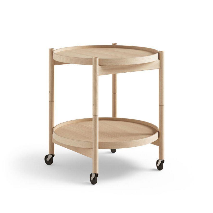 Brdr. Krüger Bølling Table Plateau Ø50 avec 2 Plateaux Hêtre Huilé/Placage