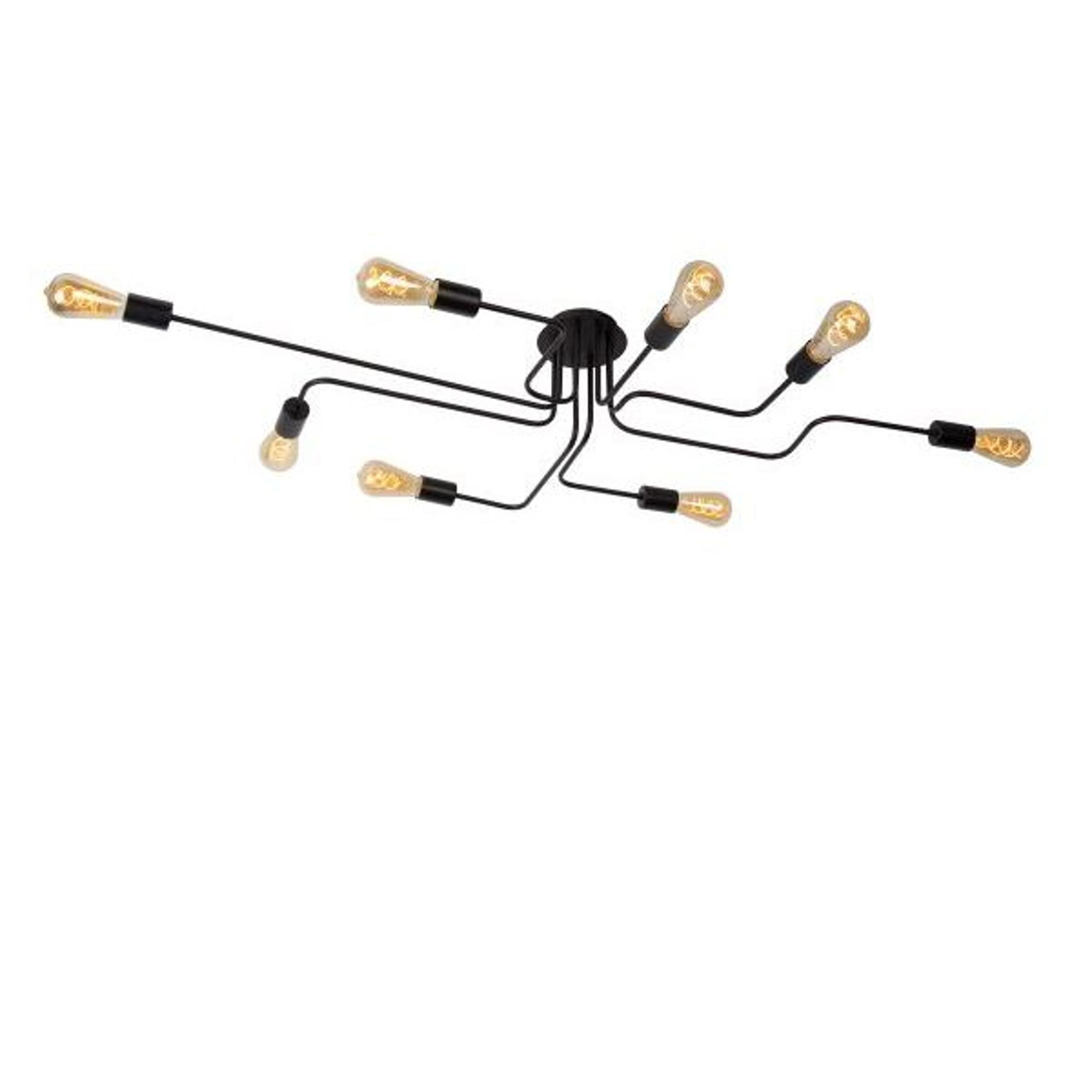 Lucide Lester Ceiling Light 8 Black