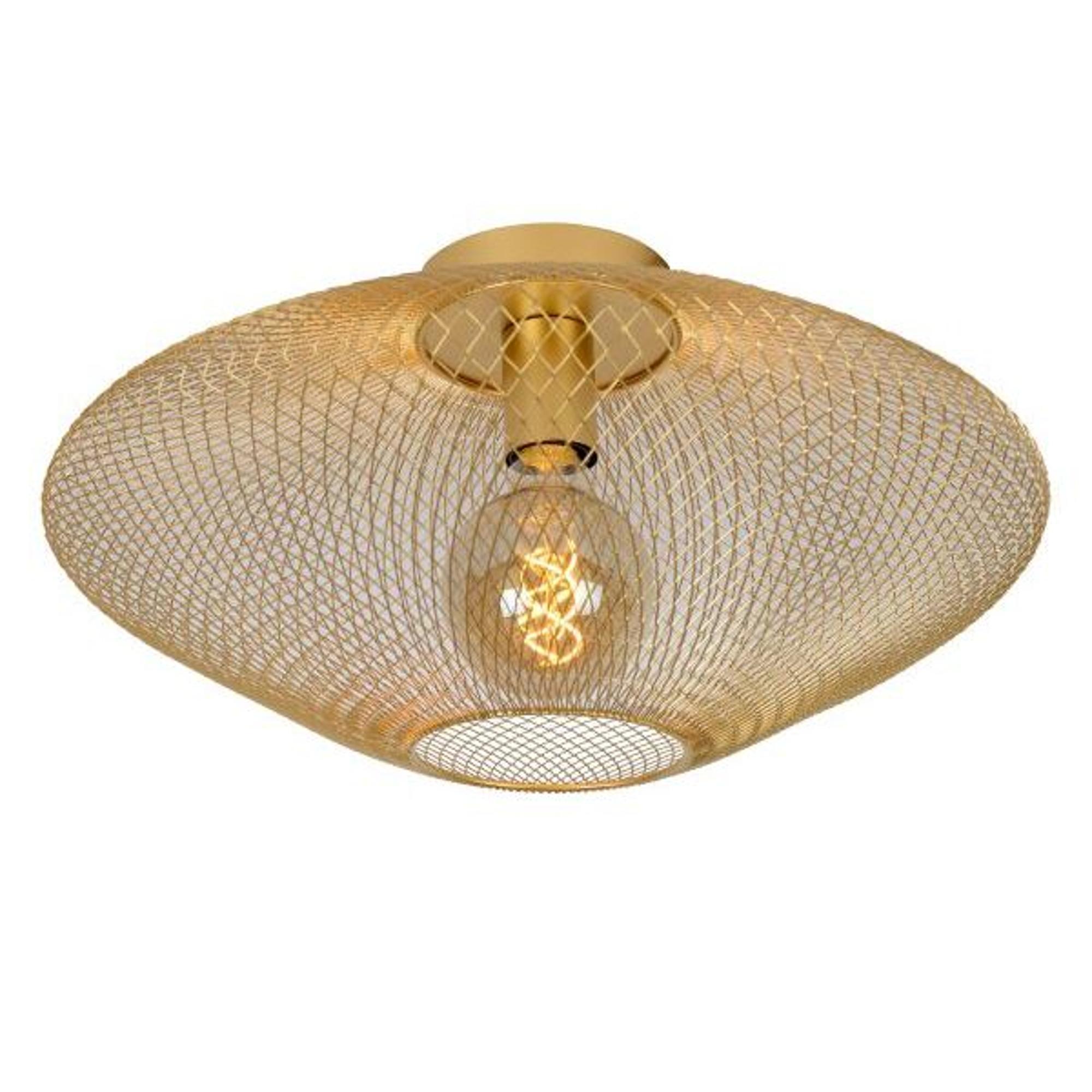 Lucide Mesh Ceiling Light Ø45 Matt Gold/ Brass