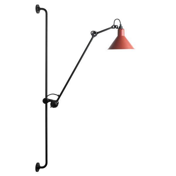 Lampe Gras N214 Wall Lamp Mat Black & Red