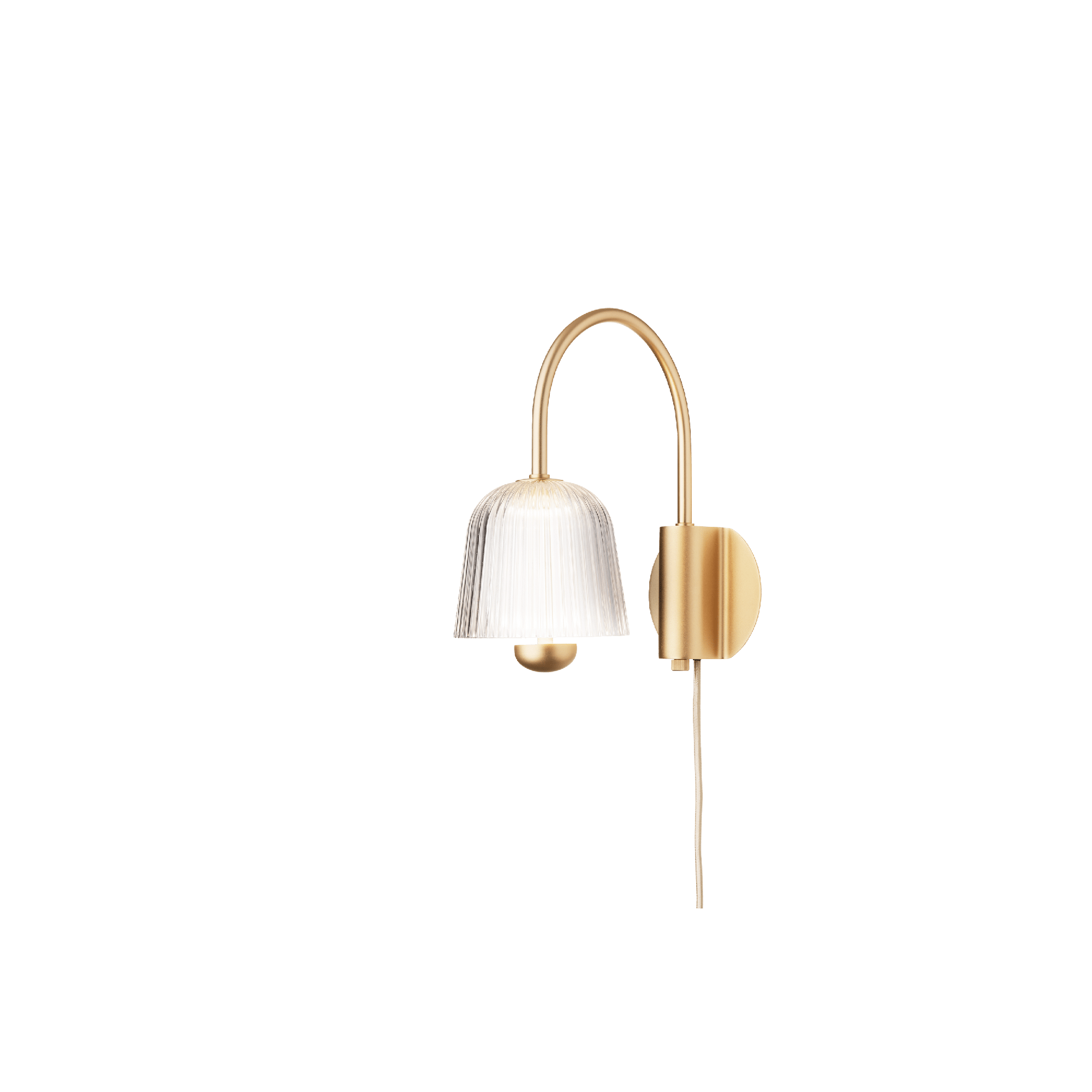 Applique Nuura Asteea in Ottone Satinato/trasparente Trasparente