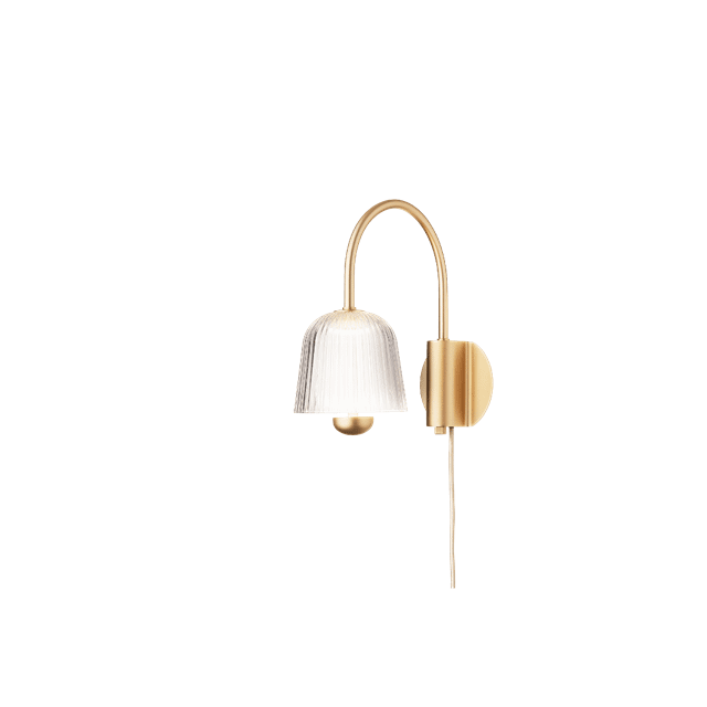 Nuura Asteea Vägglampa Satin/Mässing Transparent