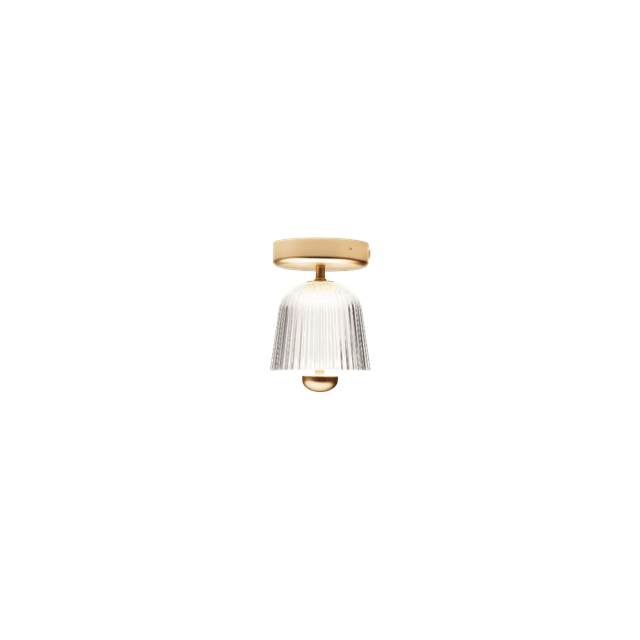 Nuura Asteea Loftlampe Satin Messing/riflet Klar