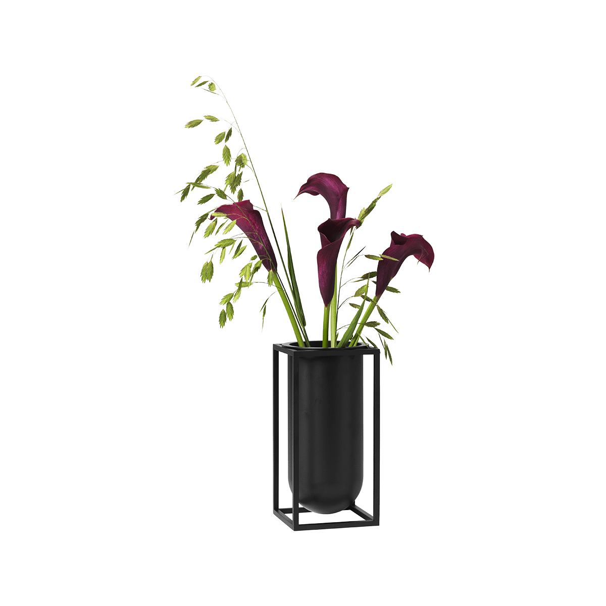Audo Cube Lily Vase Black