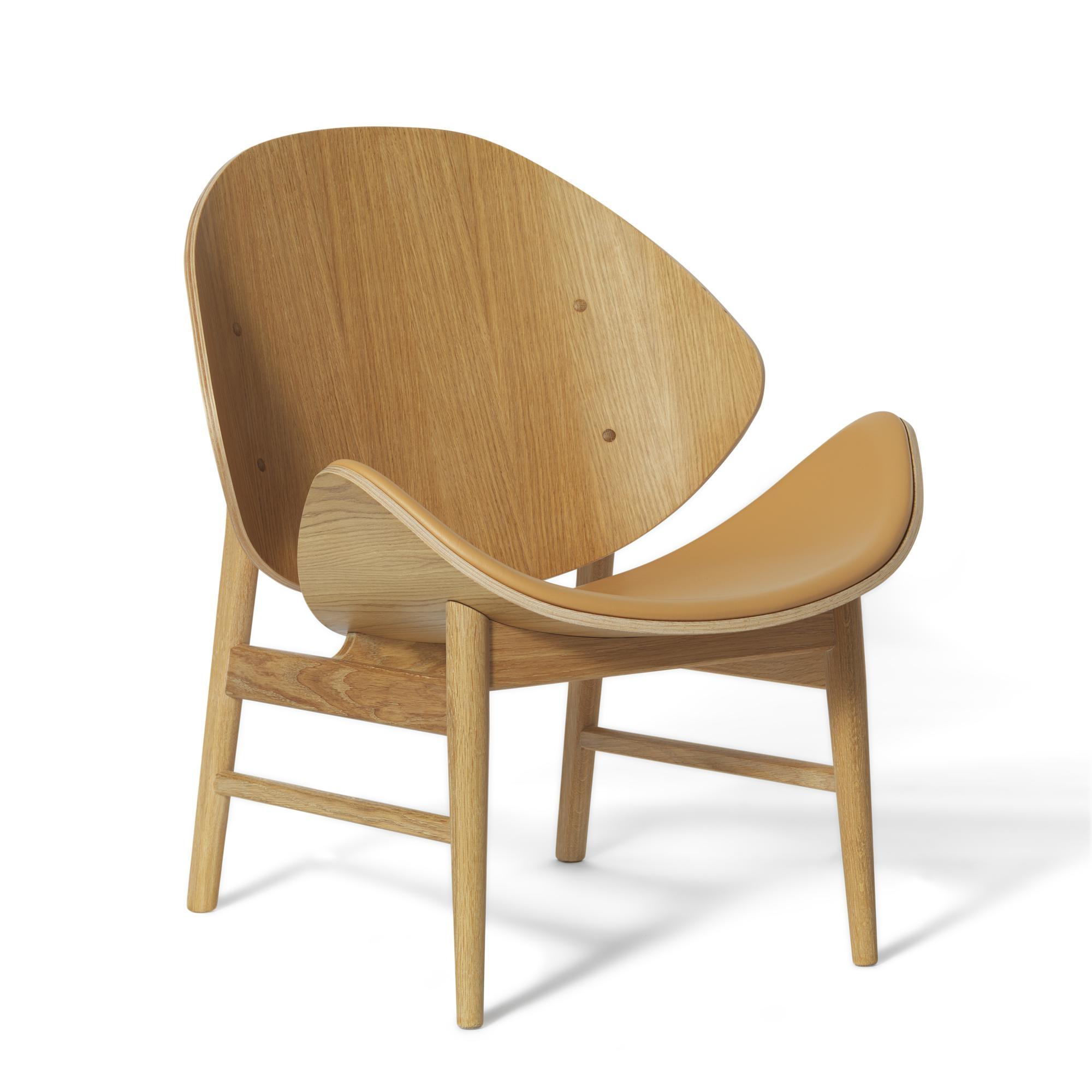 Warm Nordic The Orange Armchair with Seat Upholstery Soavé/Oak