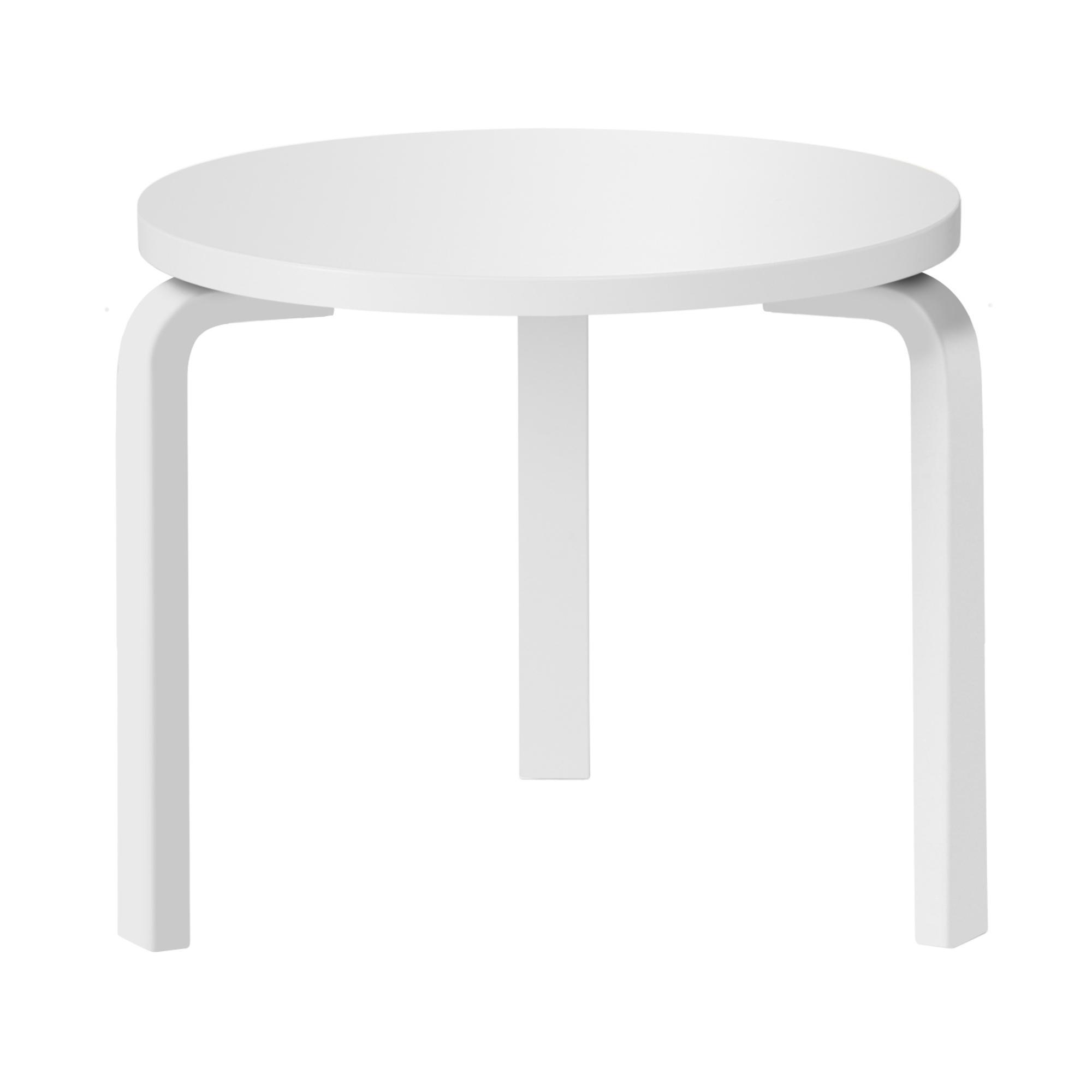 artek 90D Bord Vitlackerad björk/Vit Laminat