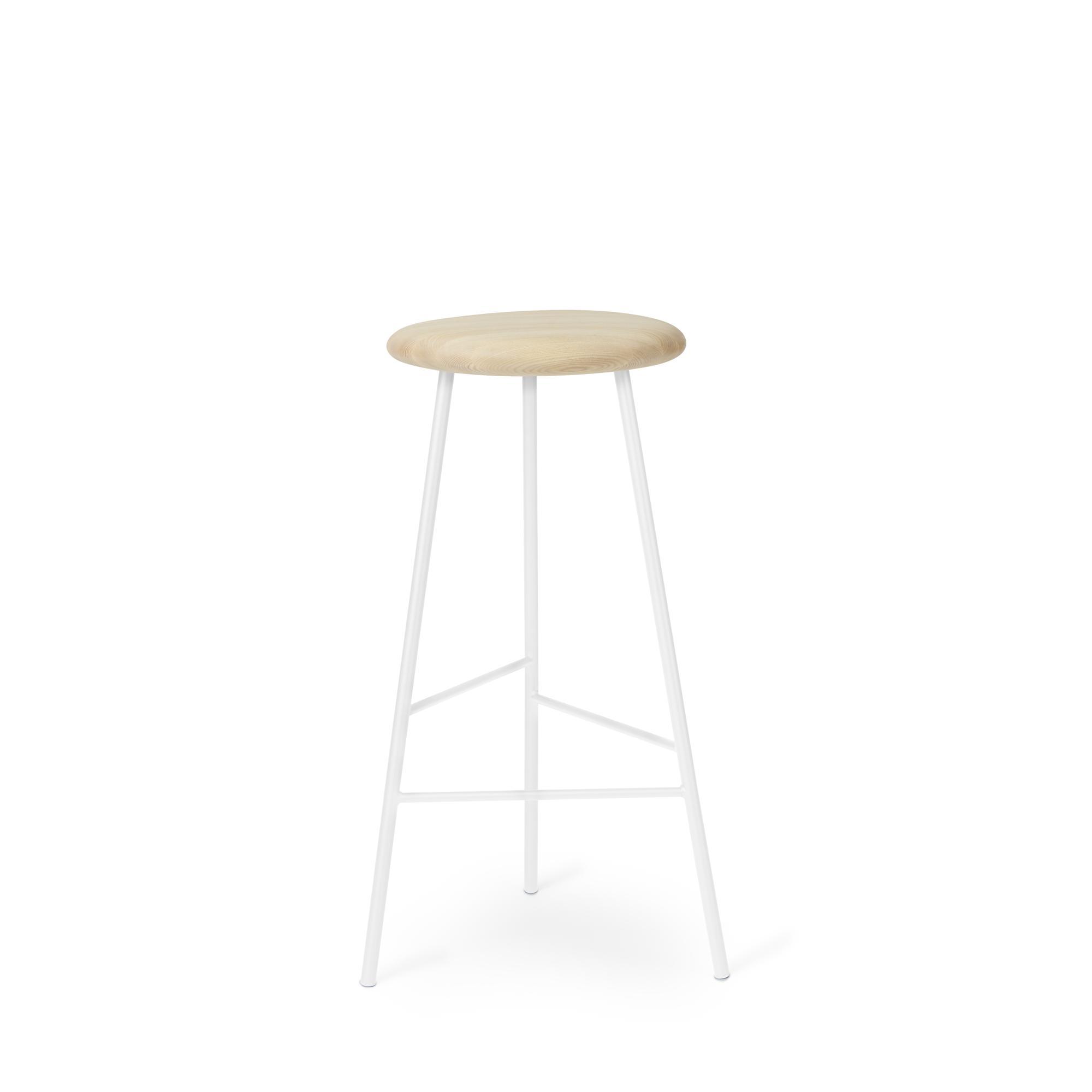 Warm Nordic Pebble Bar Stool H76 Ashtray/White