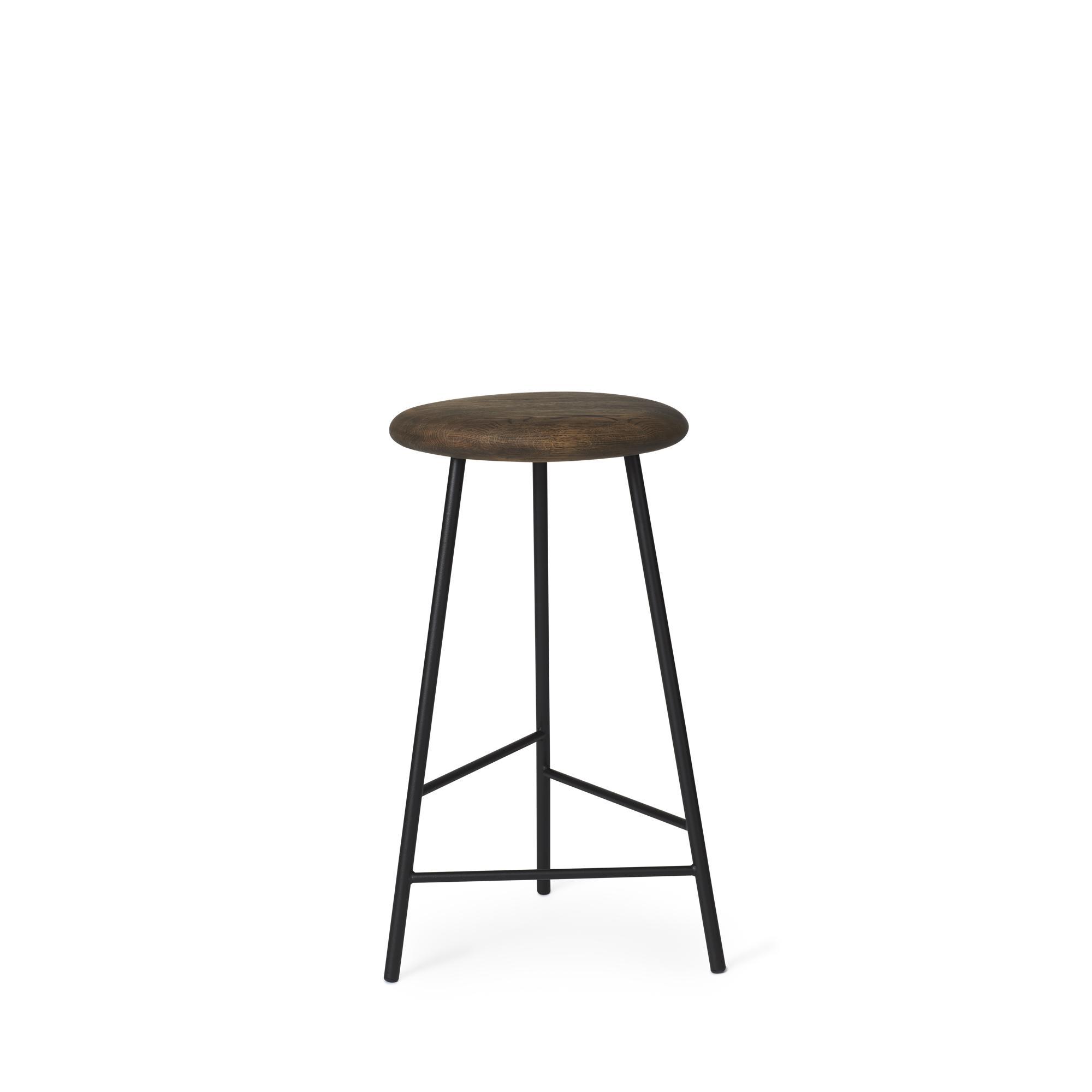 Warm Nordic Pebble Bar Stool H65 Smoked Oak/Black