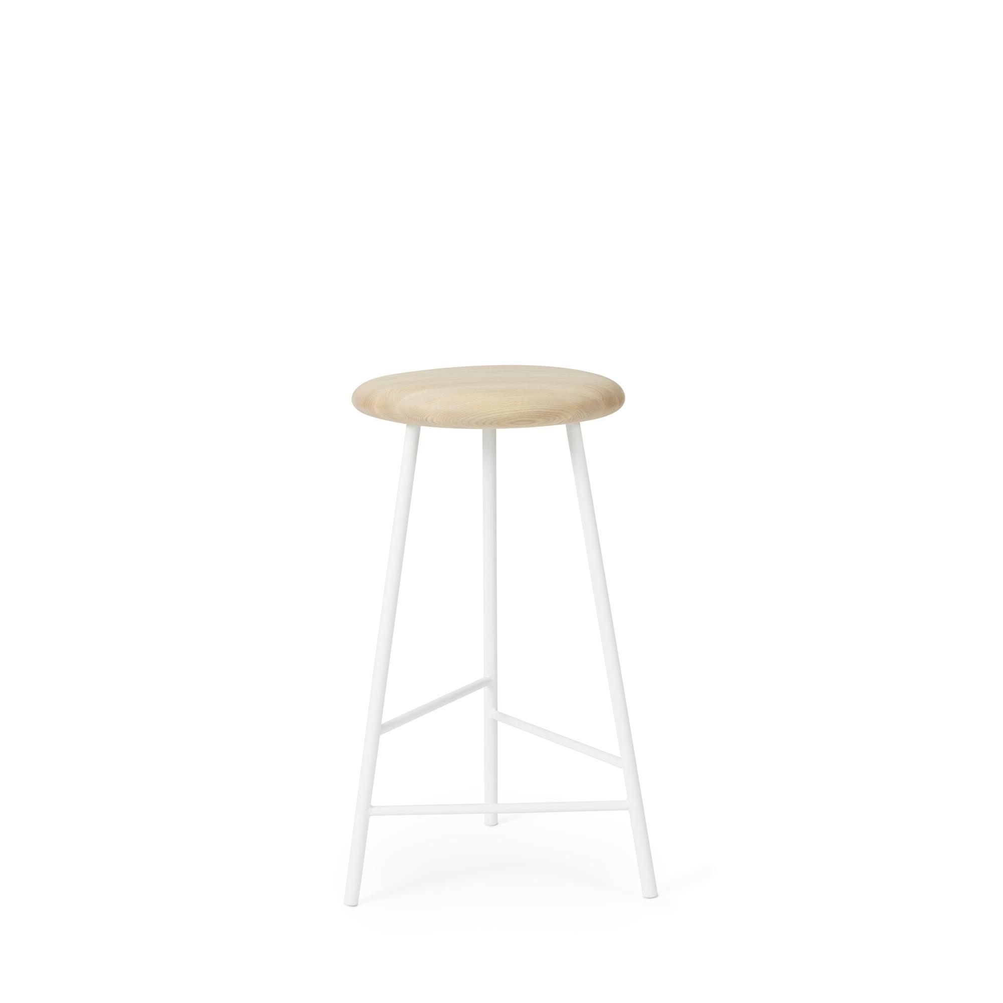 Warm Nordic Pebble Bar Stool H65 Ashtray/White